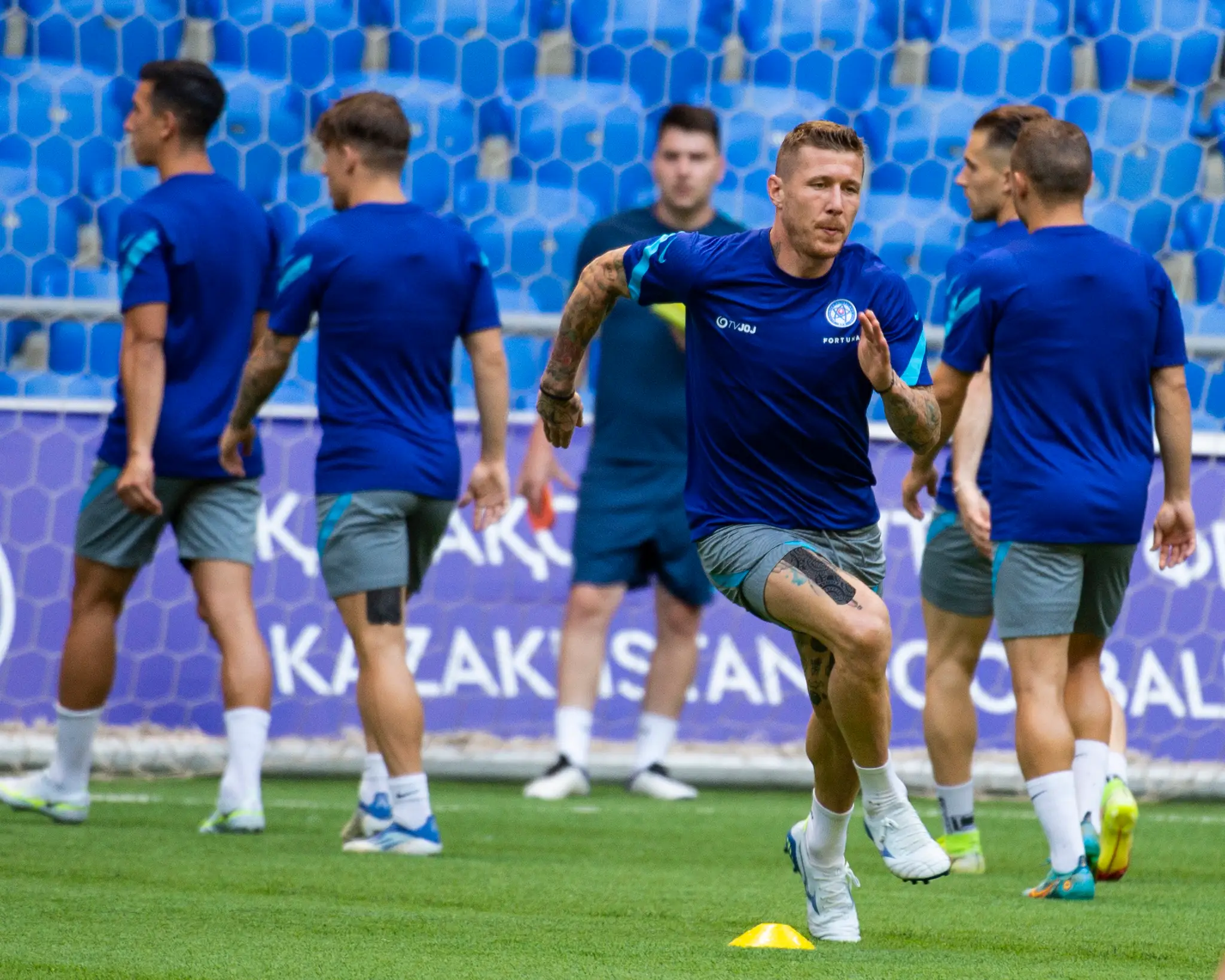 Tréning slovenskej reprezentácie.