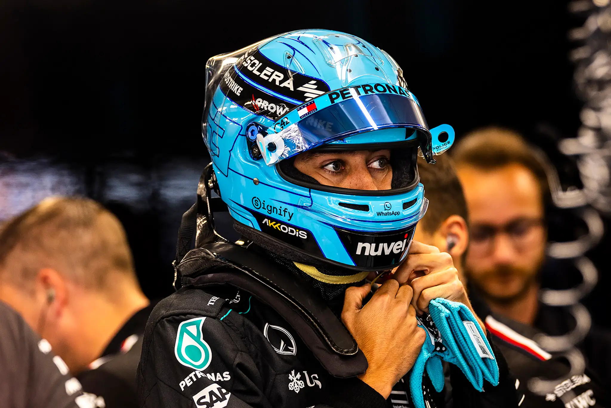 George Russell z Mercedesu.