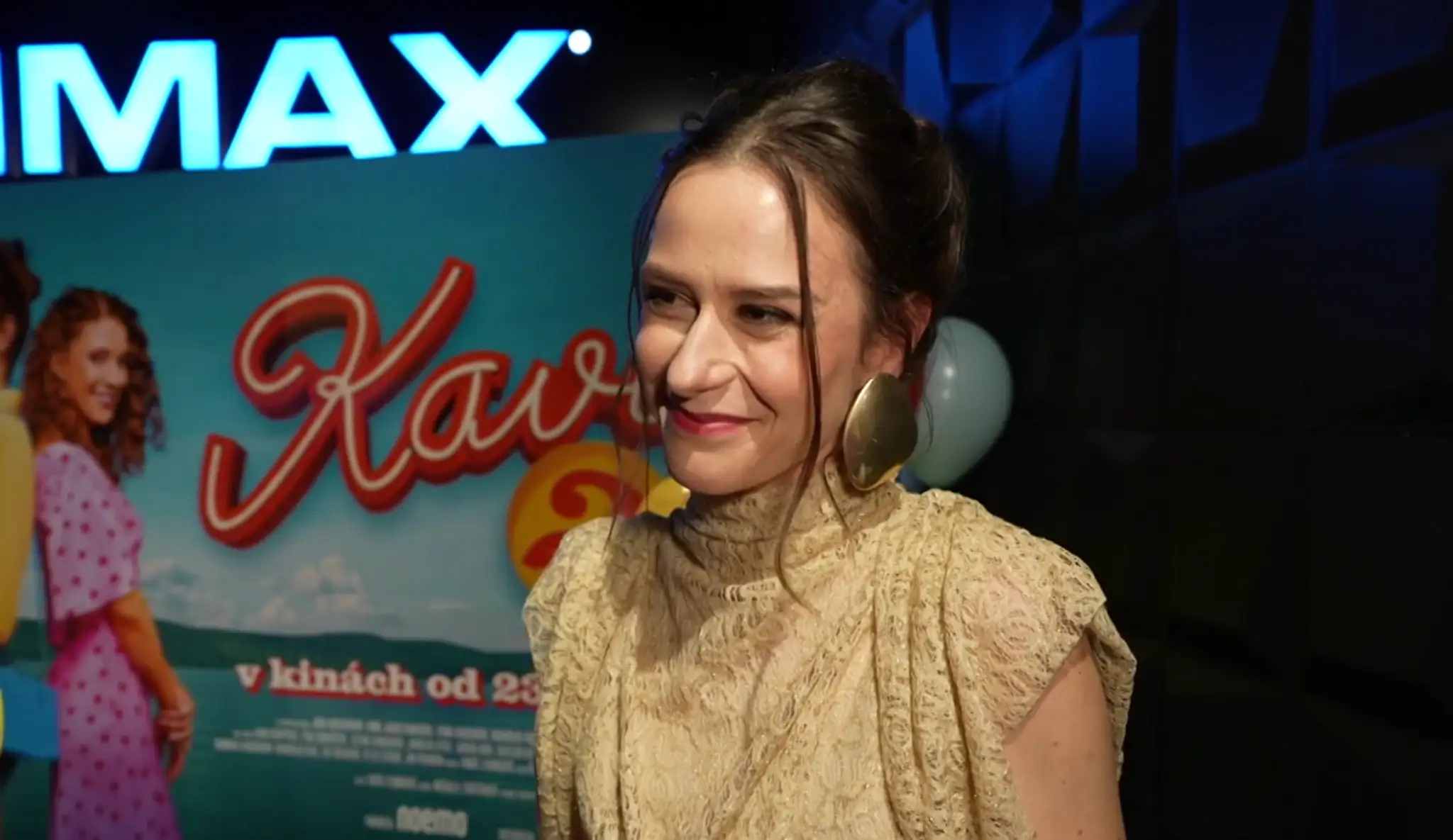 Anička Jakab Rakovská na premiére filmu Kavej2 