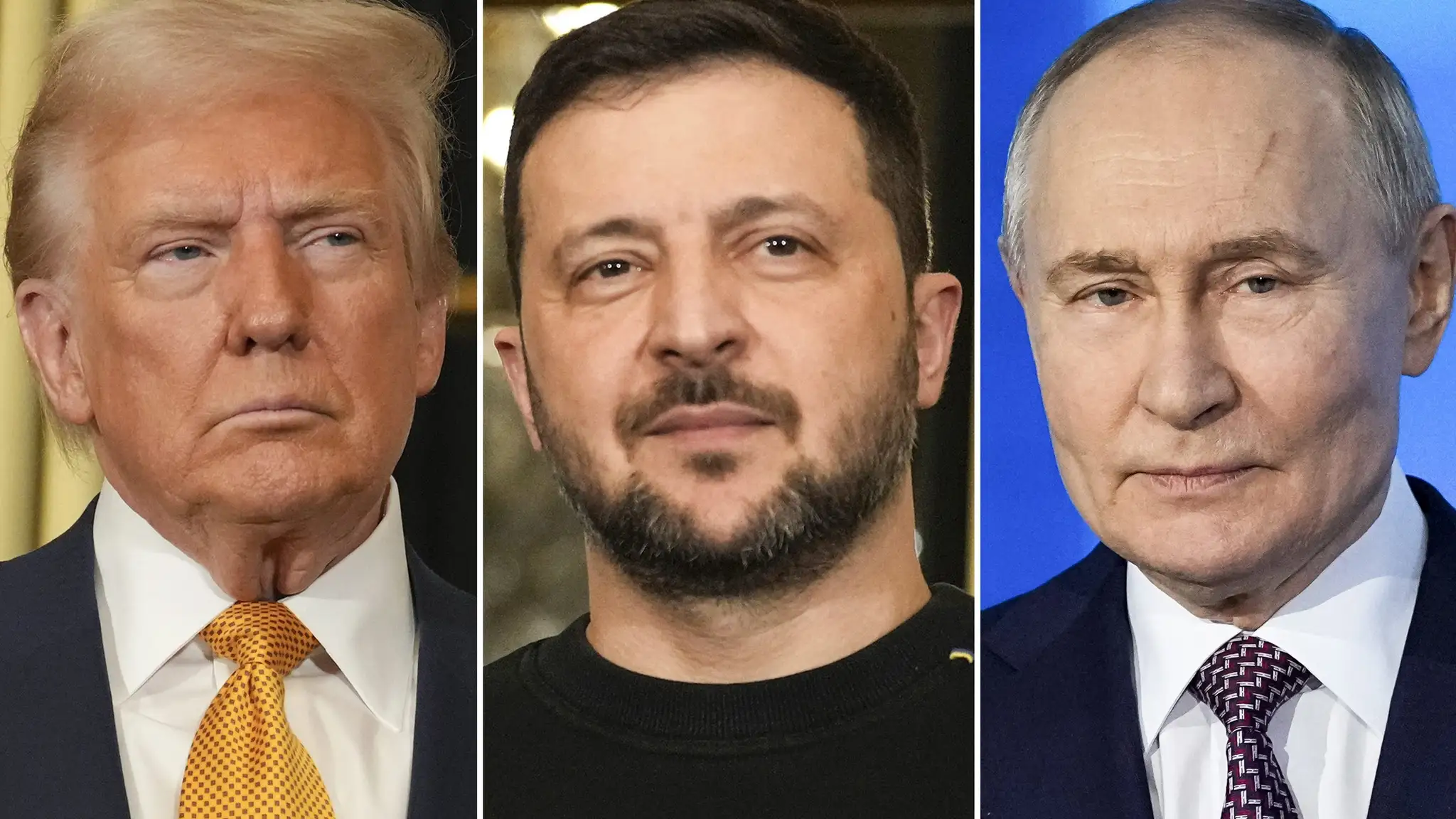 Donald Trump, Volodymyr Zelenskyy, Vladimir Putin