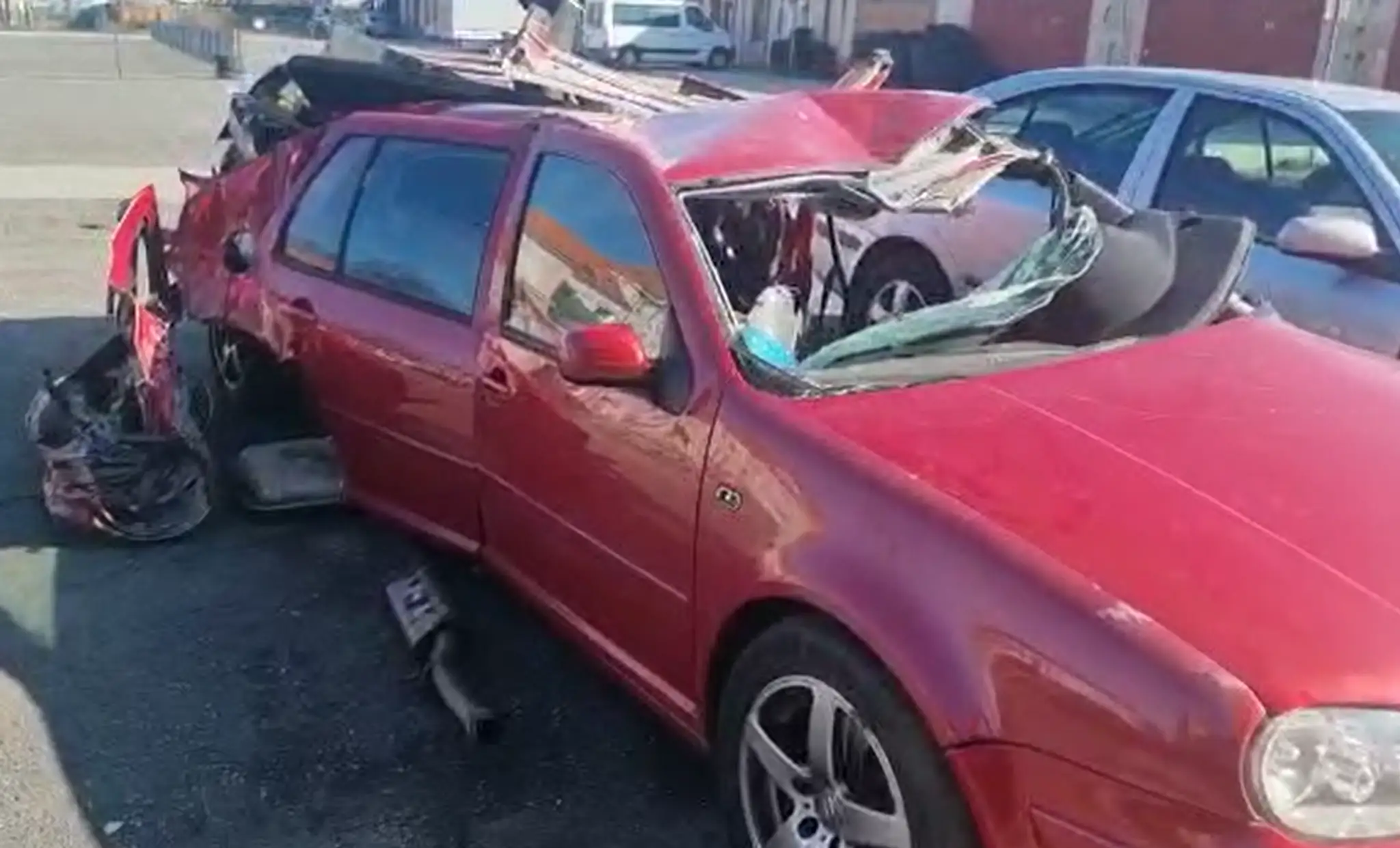 Auto, ktoré havarovalo na Liptove