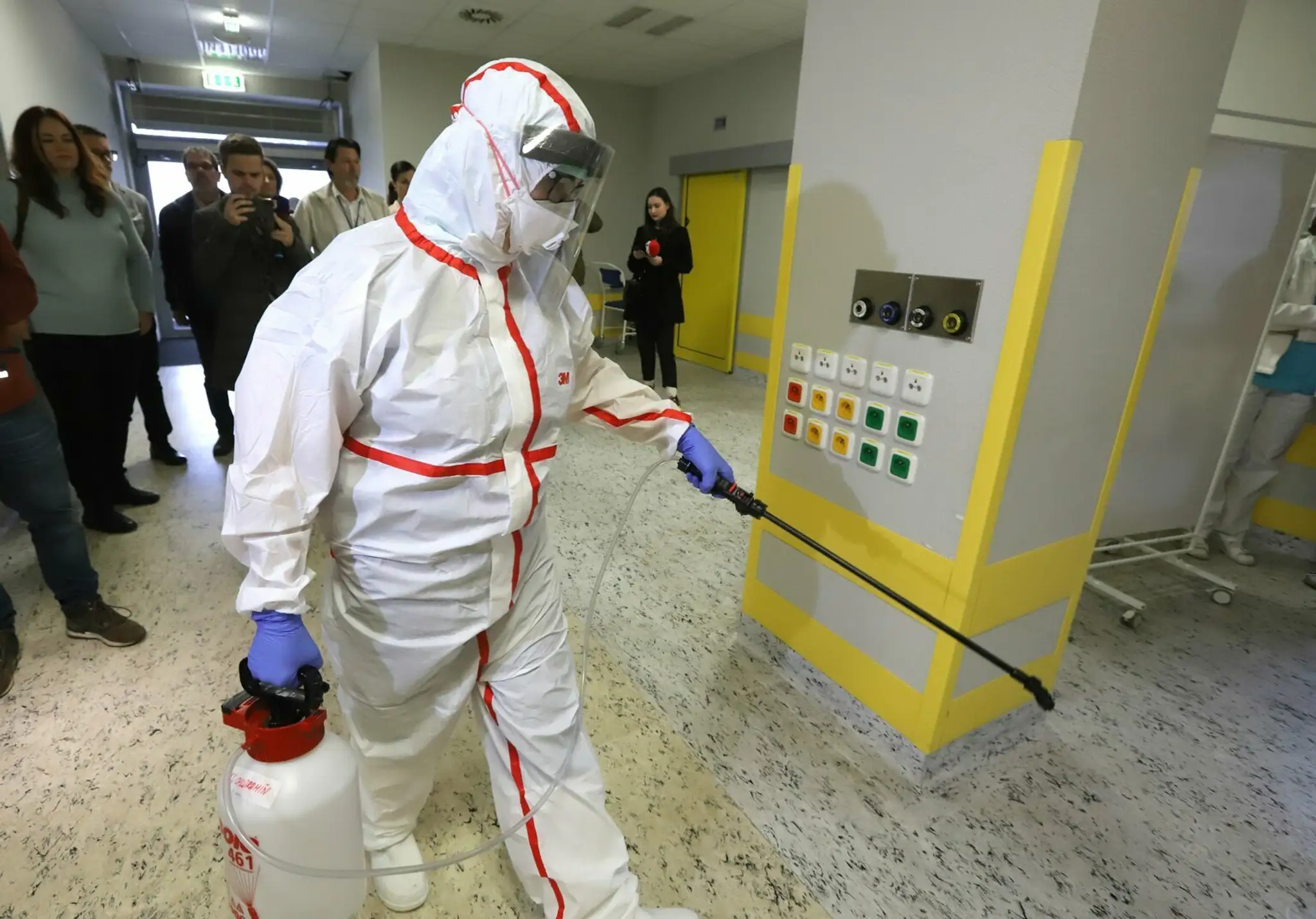 Preventívne cvičenie v nemocnici v Banskej Bystrici.