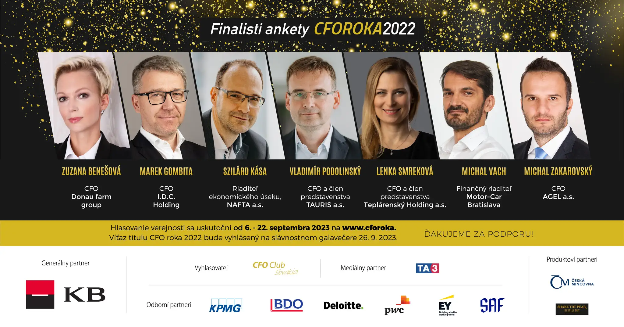 Finalisti a finalistky CFO roka 2022