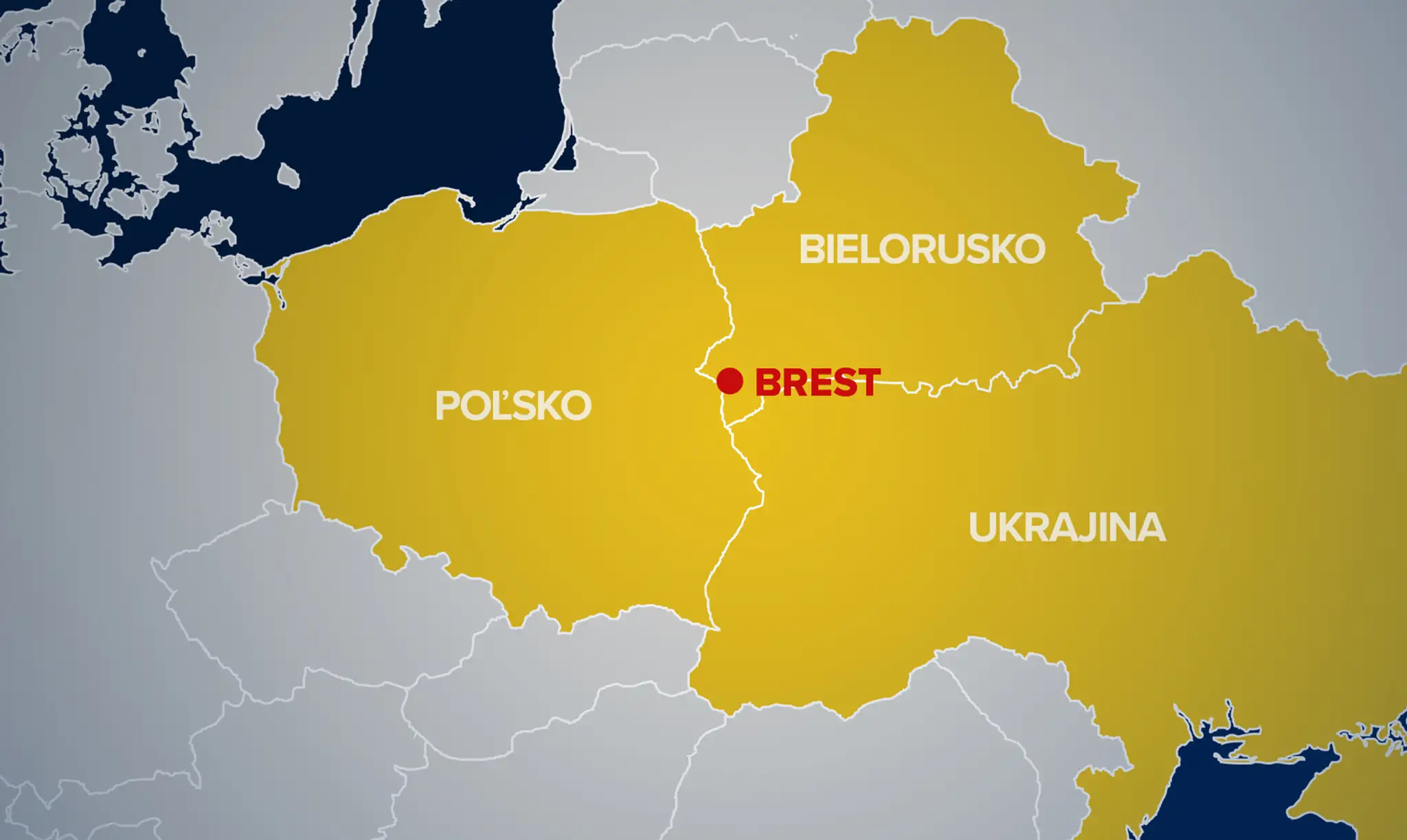 Bieloruské mesto Brest má dôležitú polohu blízko hraníc troch krajín.
