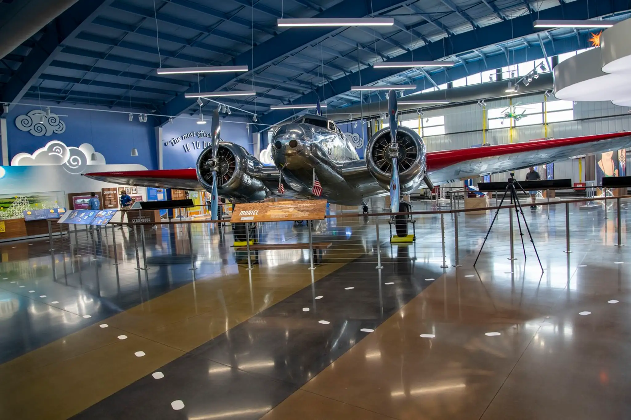 Replika Earhartovej lietadla Lockheed L-10 Electra.