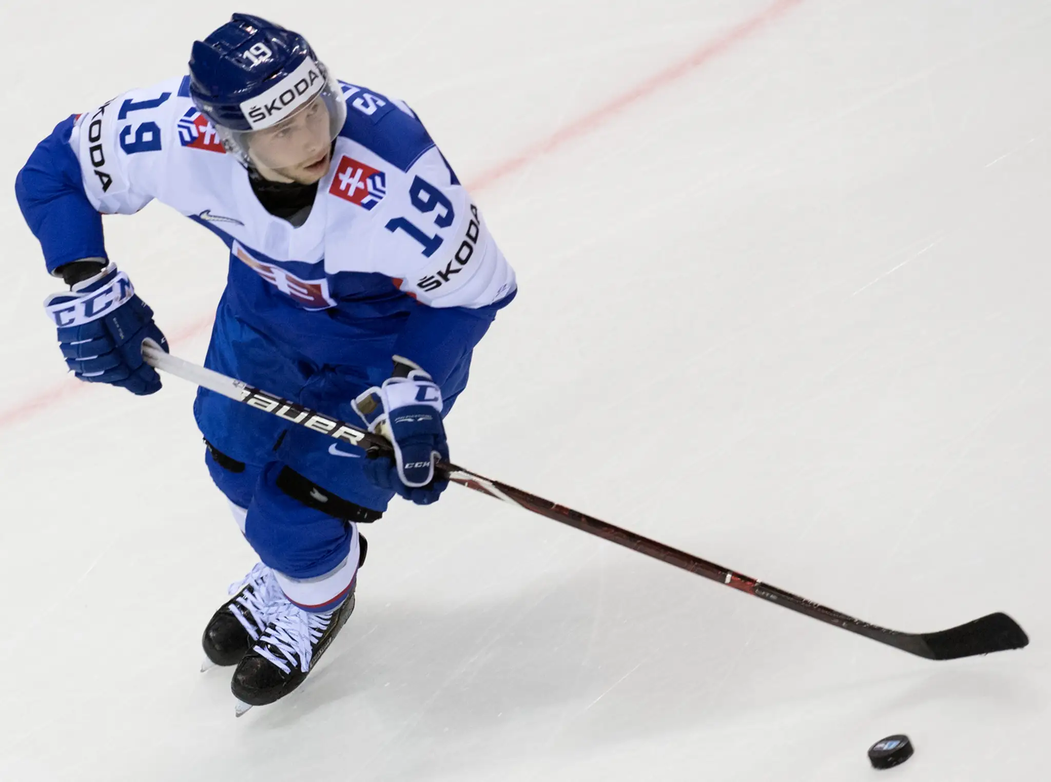 Tomáš Tatar sa teší po výhre 4:1 nad USA v zápase na MS 2019.
