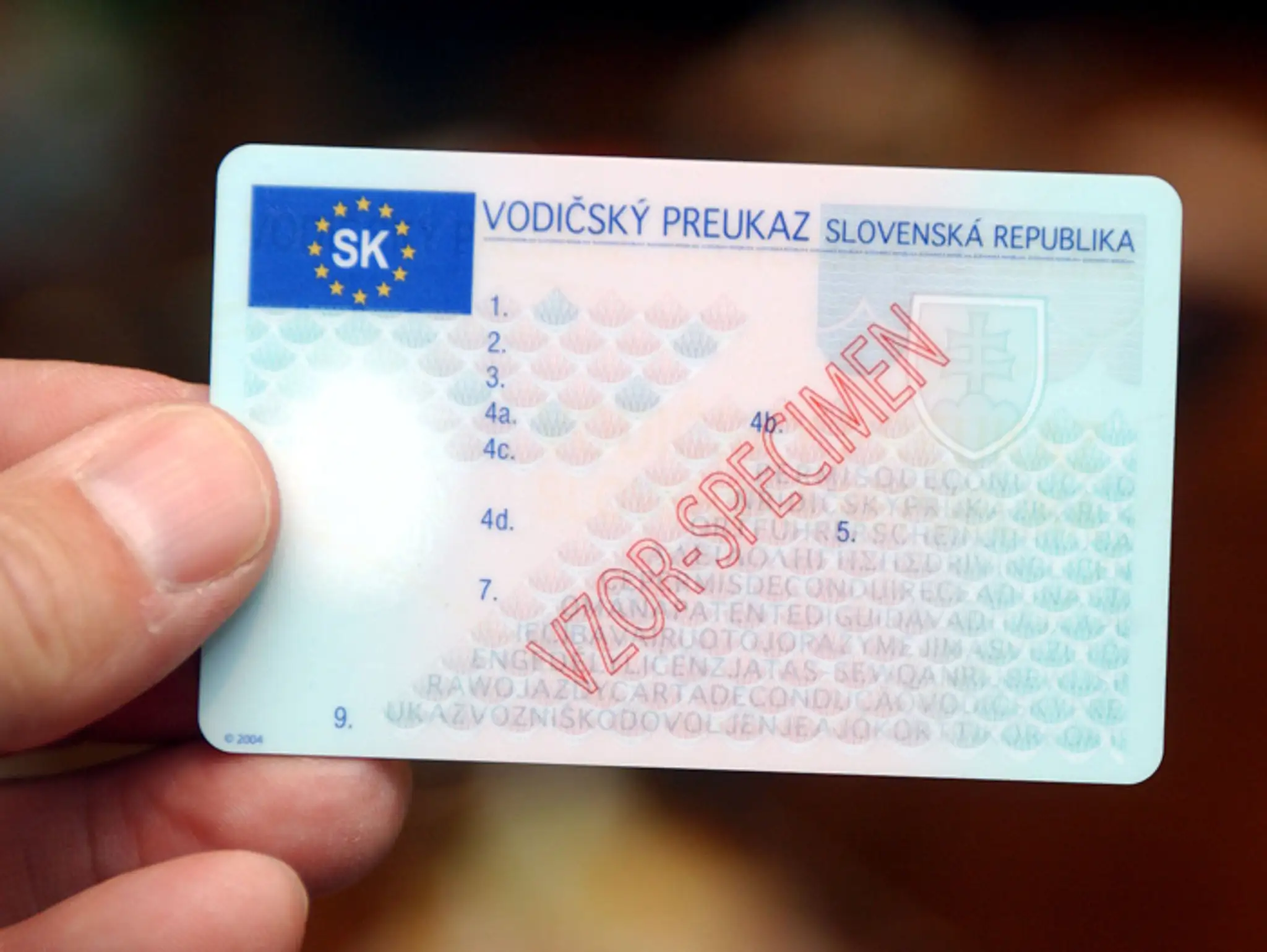 Vodičský preukaz - ilustračná snímka
