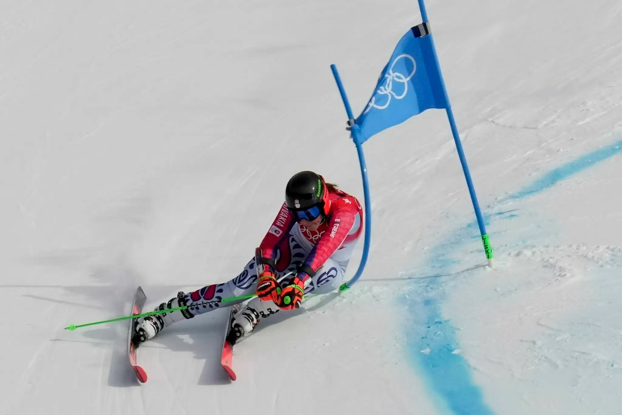 Alpská lyžiarka Petra Vlhová v 2. kole obrovskom slalome na ZOH 2022.