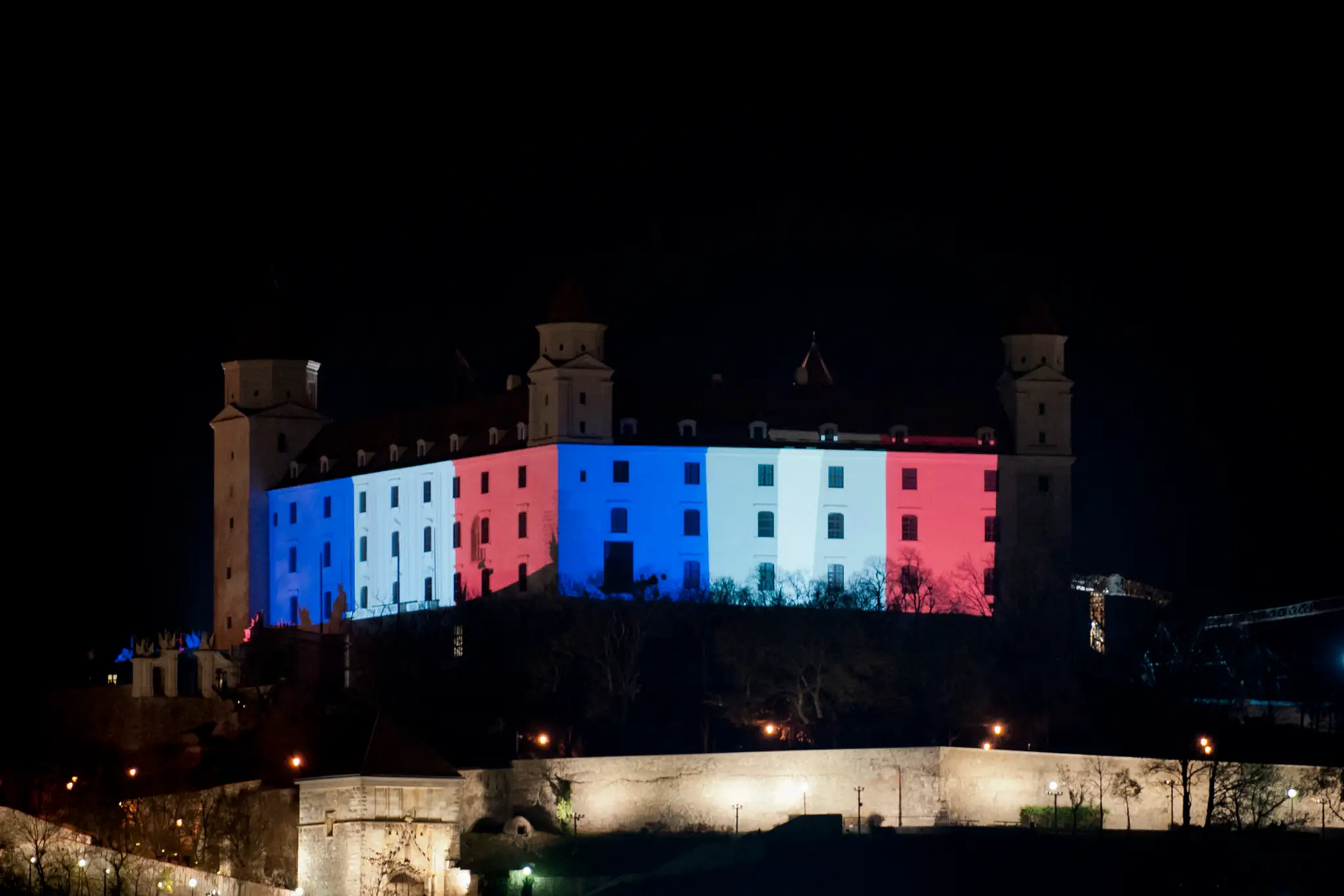 Bratislavský hrad na Slovensku.