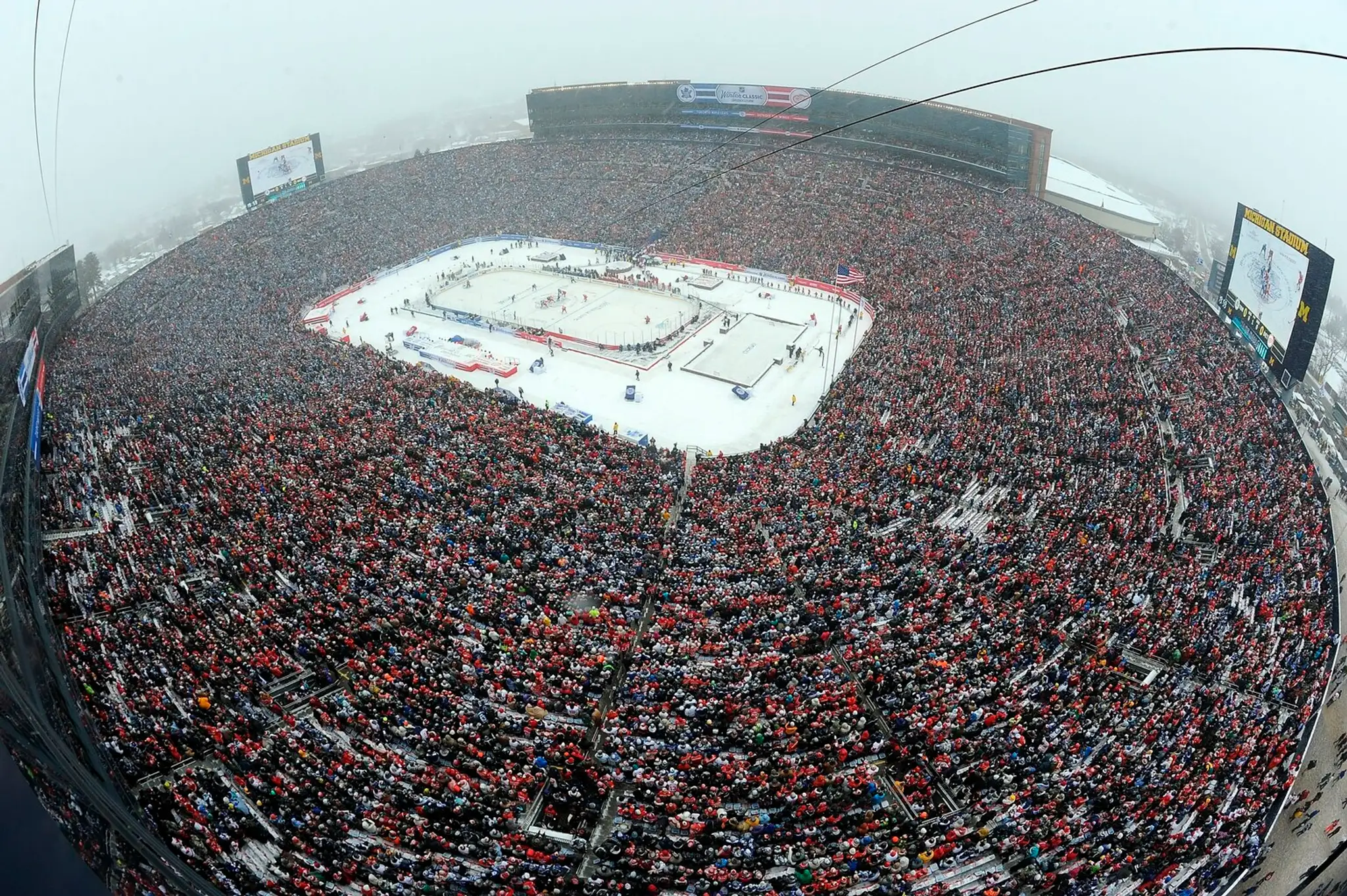 Pohľad na Winter Classic 2014.