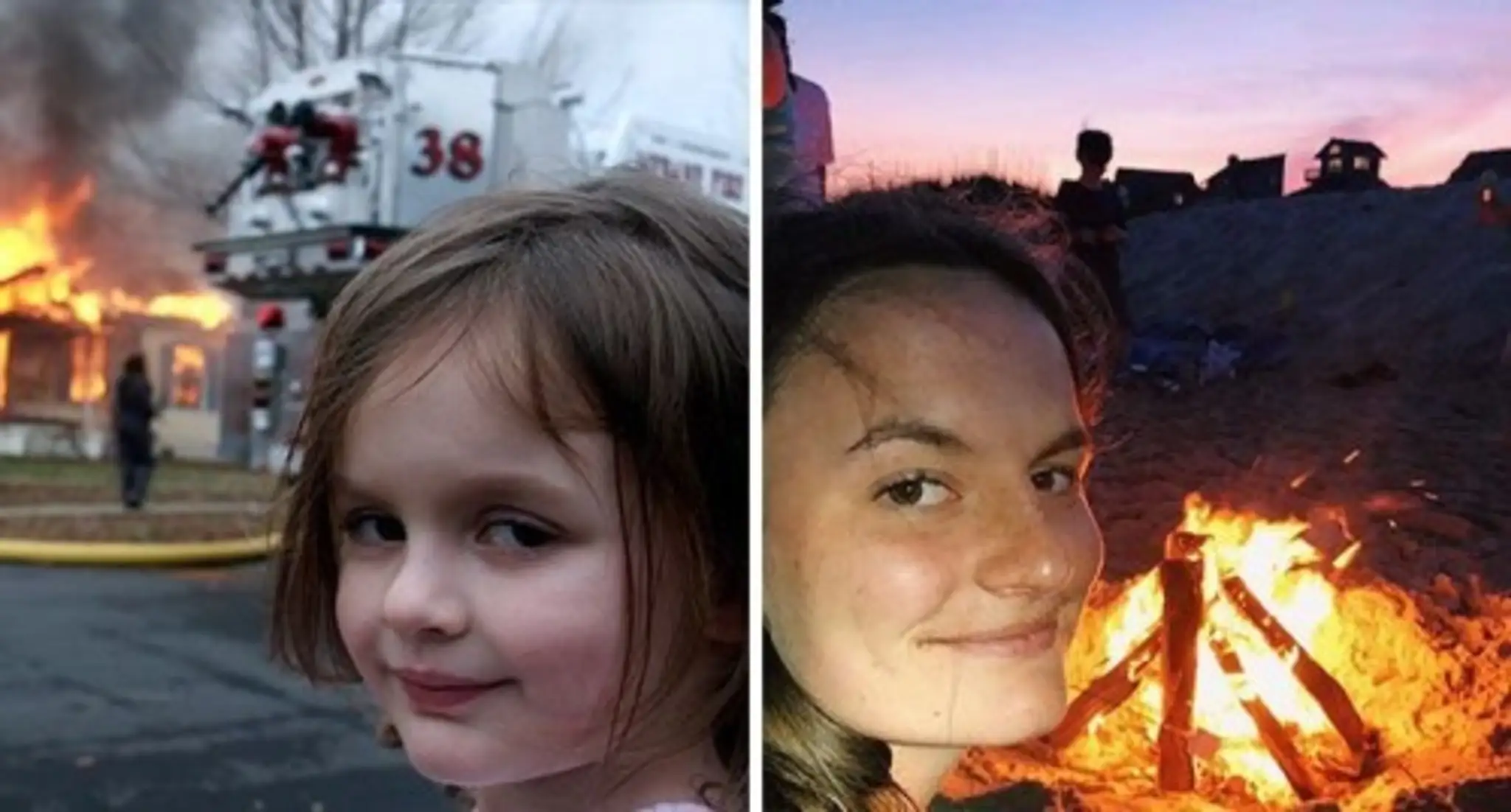 Zoe a jej radosť z horiaceho domu.