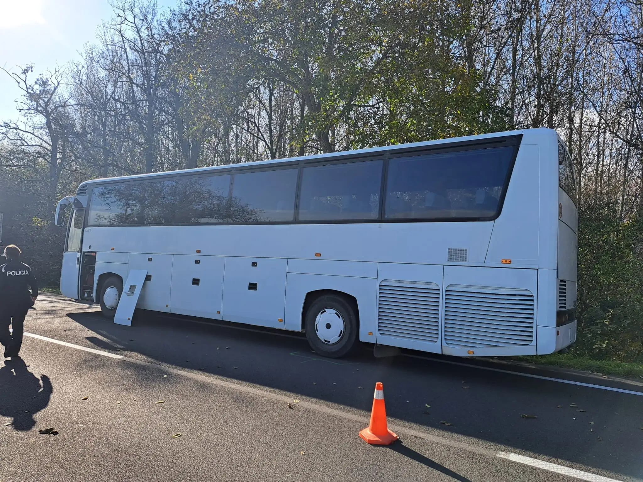 Nehoda autobusu.