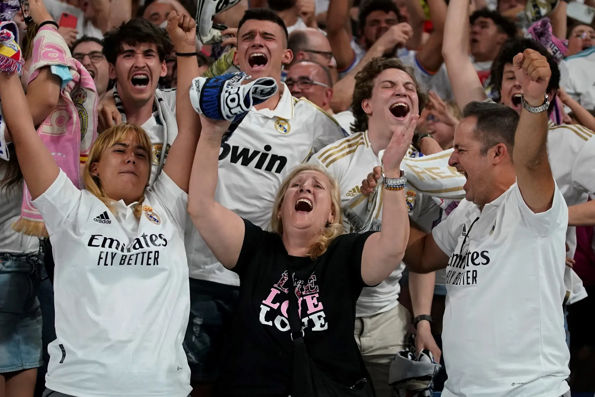 Fanúšikovia Realu Madrid.