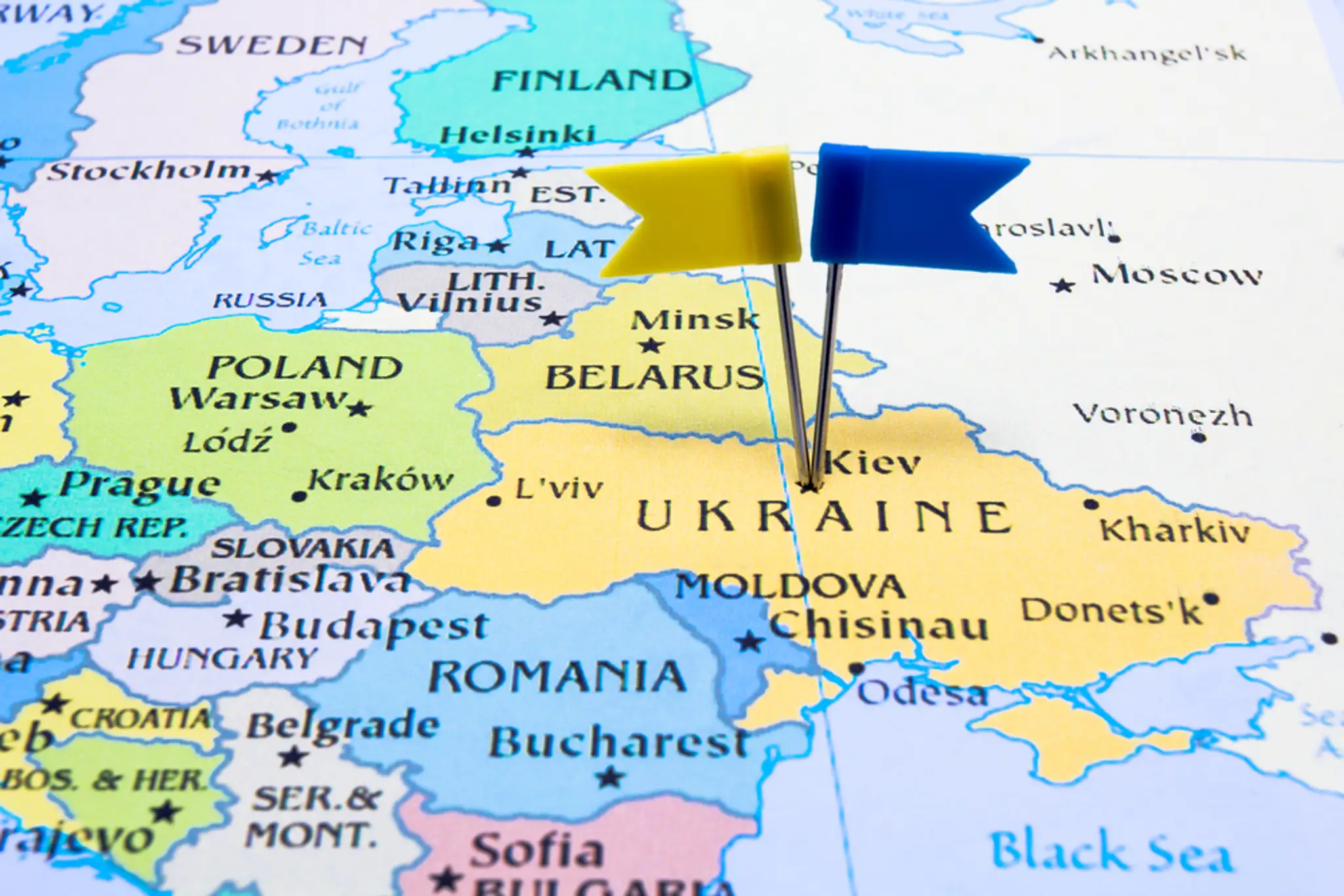 Ukrajina, mapa.