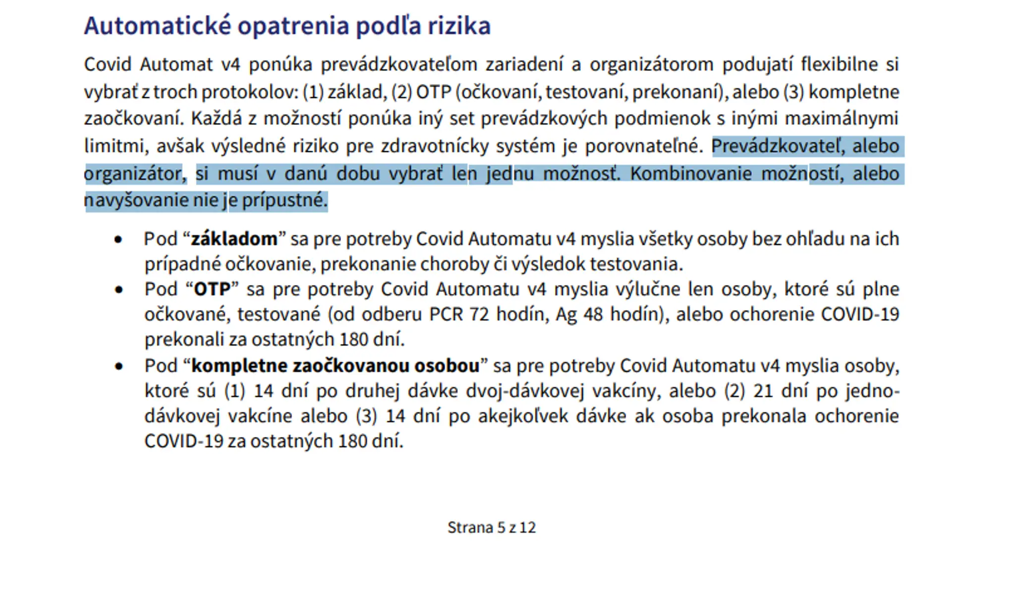COVID automat.