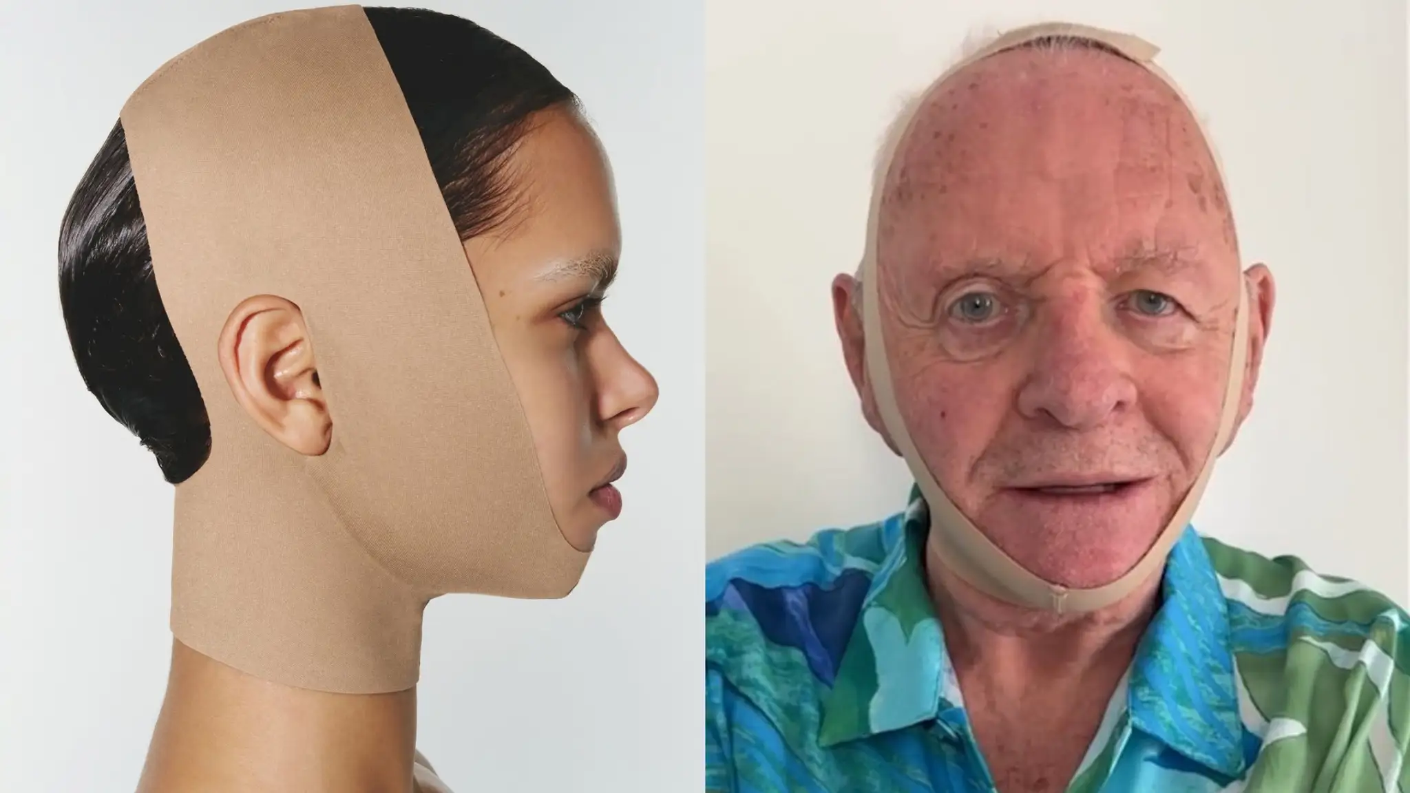Anthony Hopkins skúšal masku Kim Kardashian