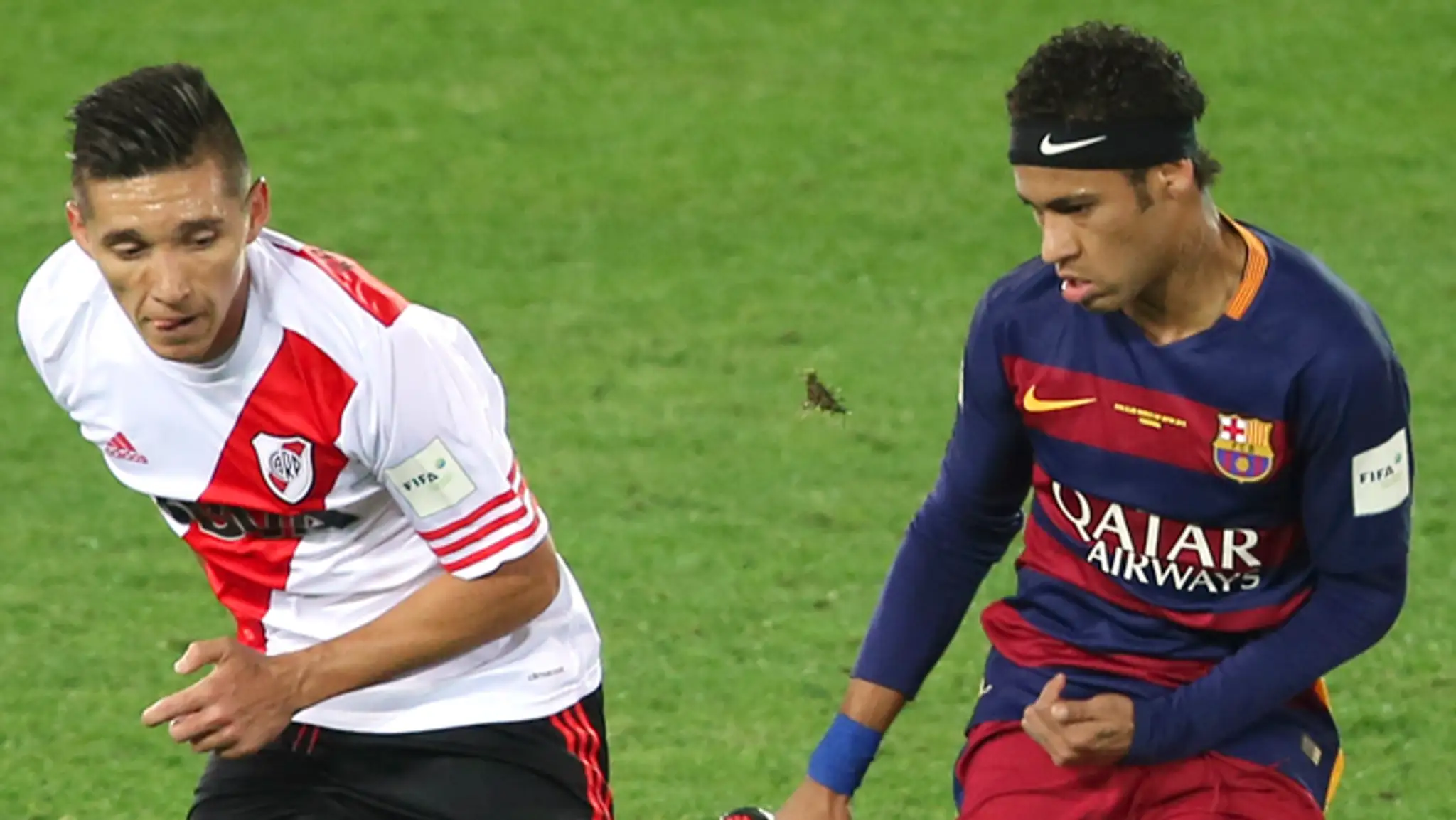 Matias Kranevitter (vľavo) a Neymar na archívnej snímke.