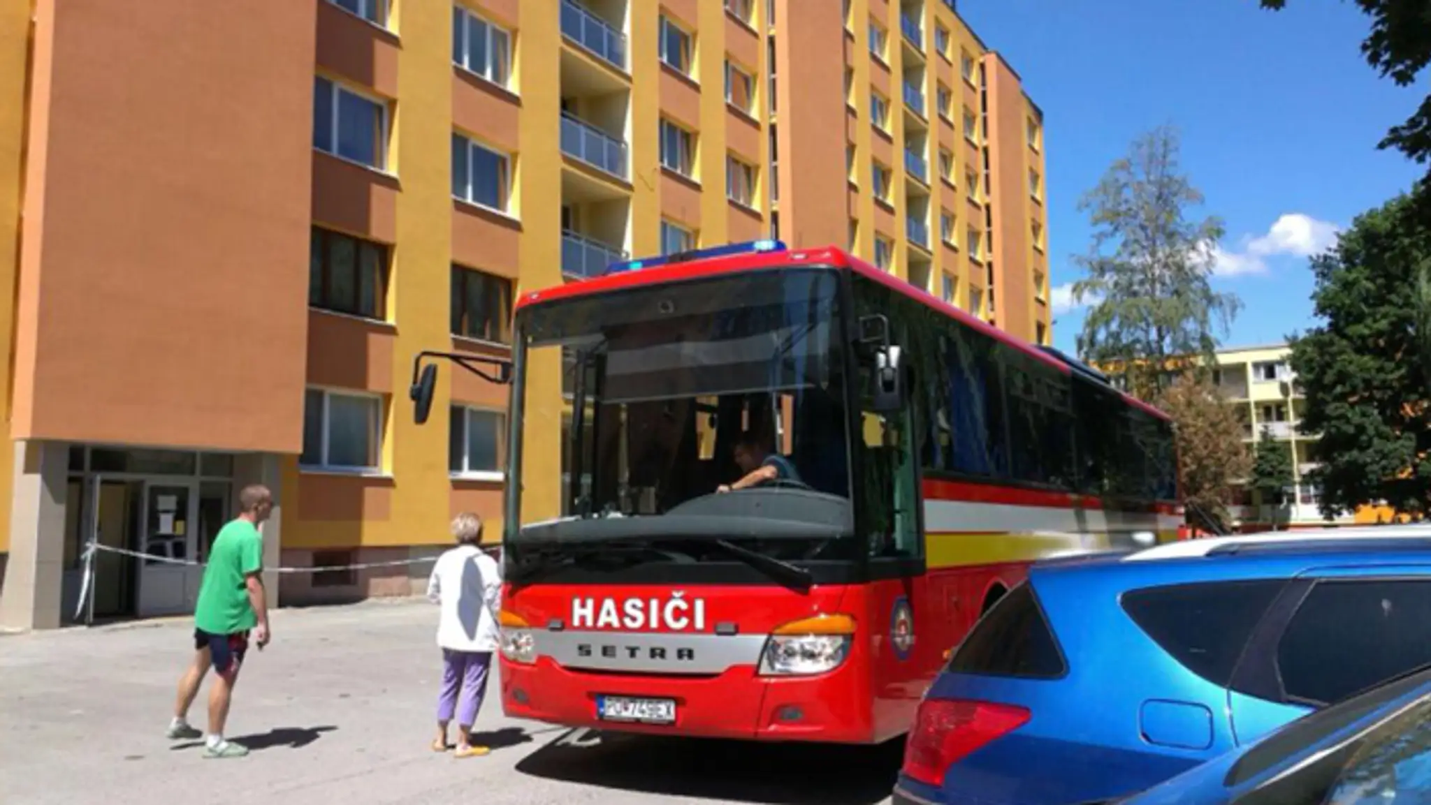 Evakuačný autobus.