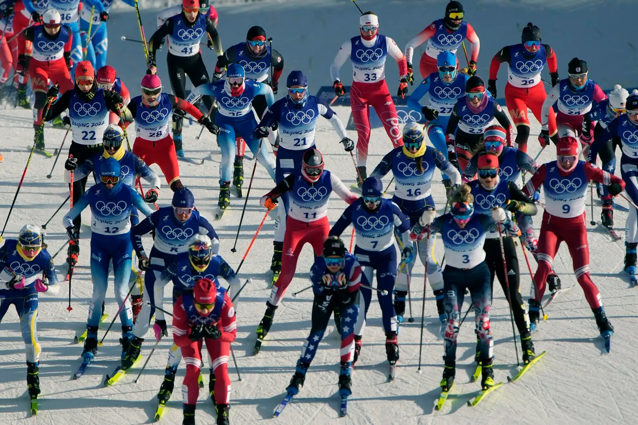 Pretekárky v skiatlone.