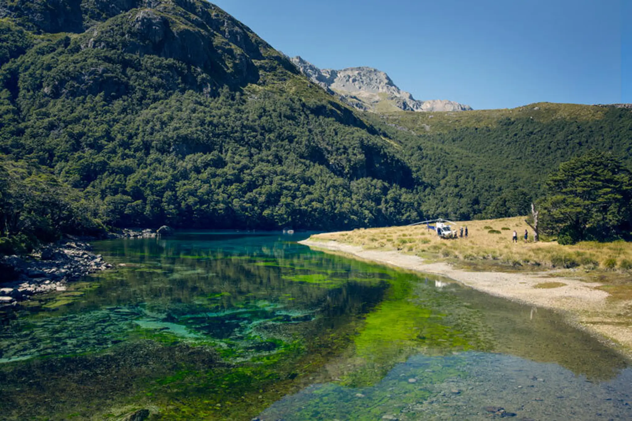 Najčistejšie jazero na svete Blue lake.