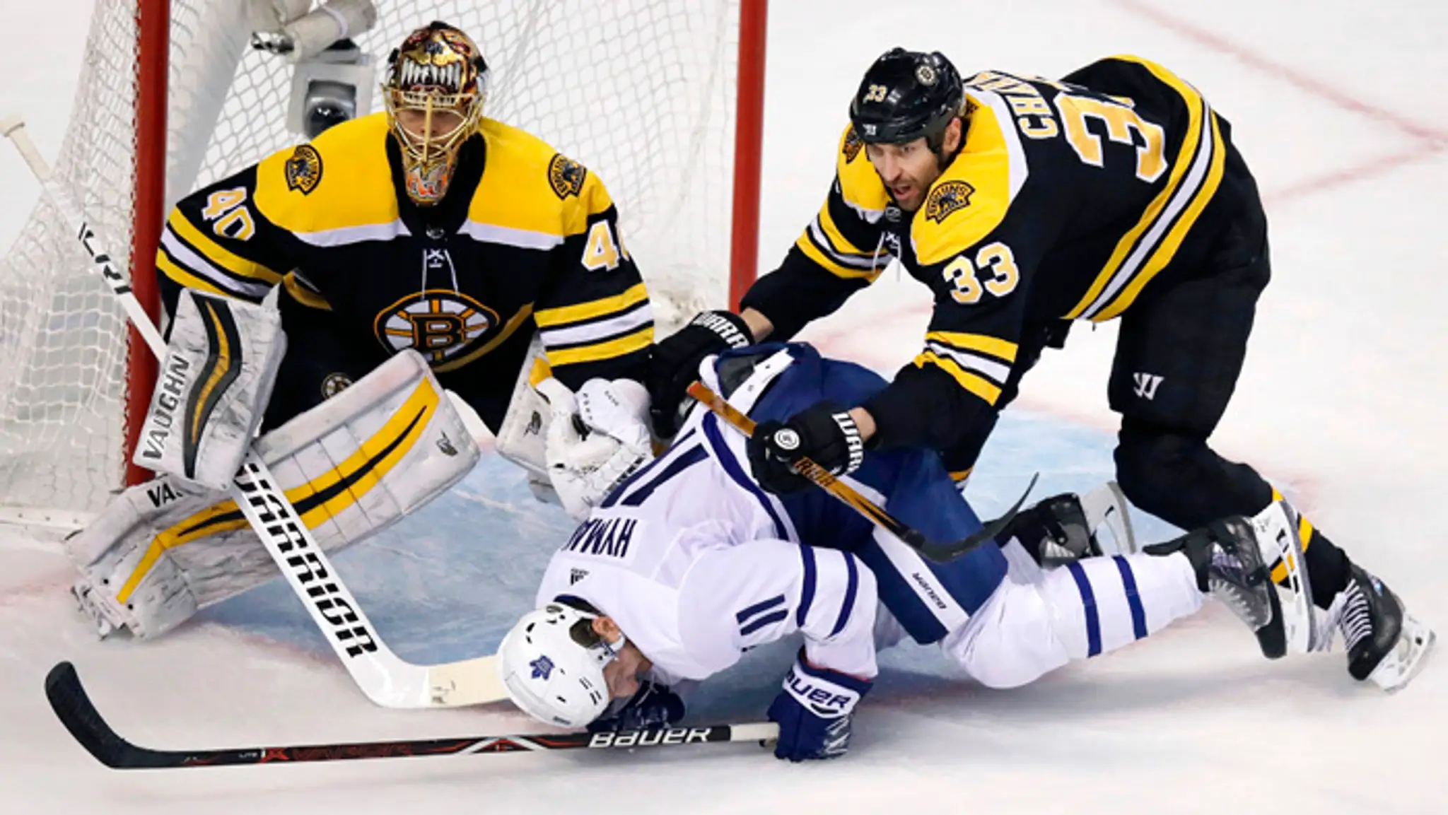 Kapitán Bostonu Bruins Zdeno Chára.  