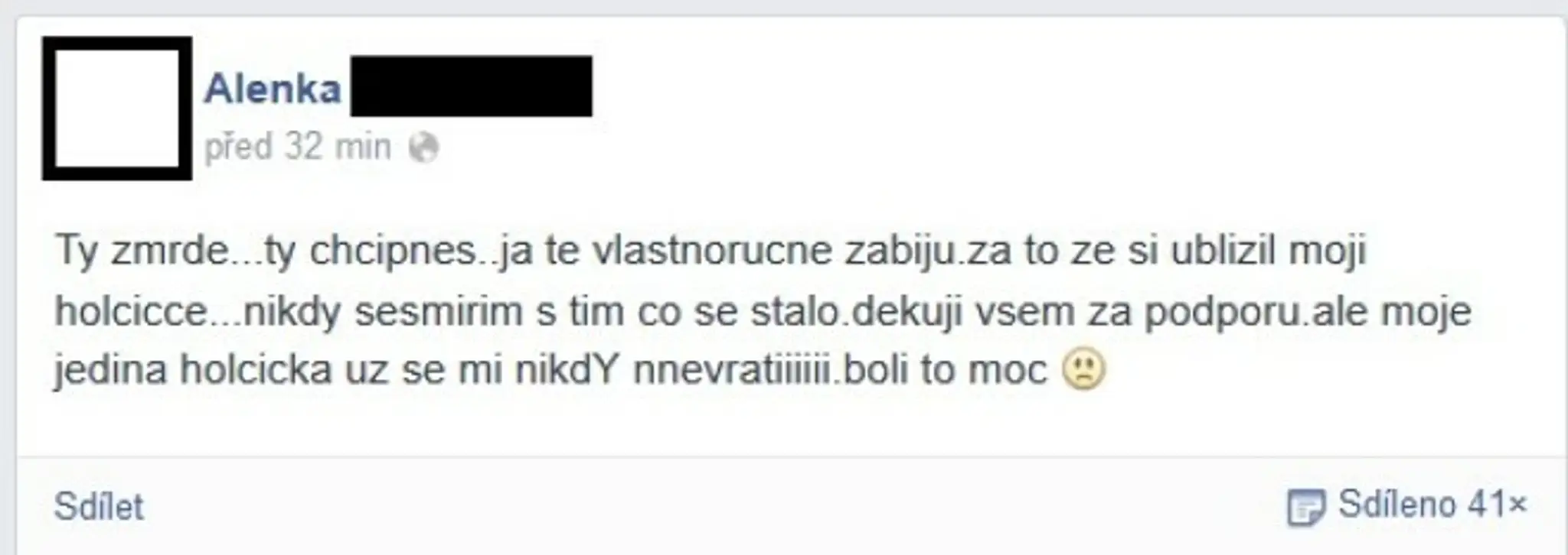 Eliškina matka napísala vrahovi drsný odkaz