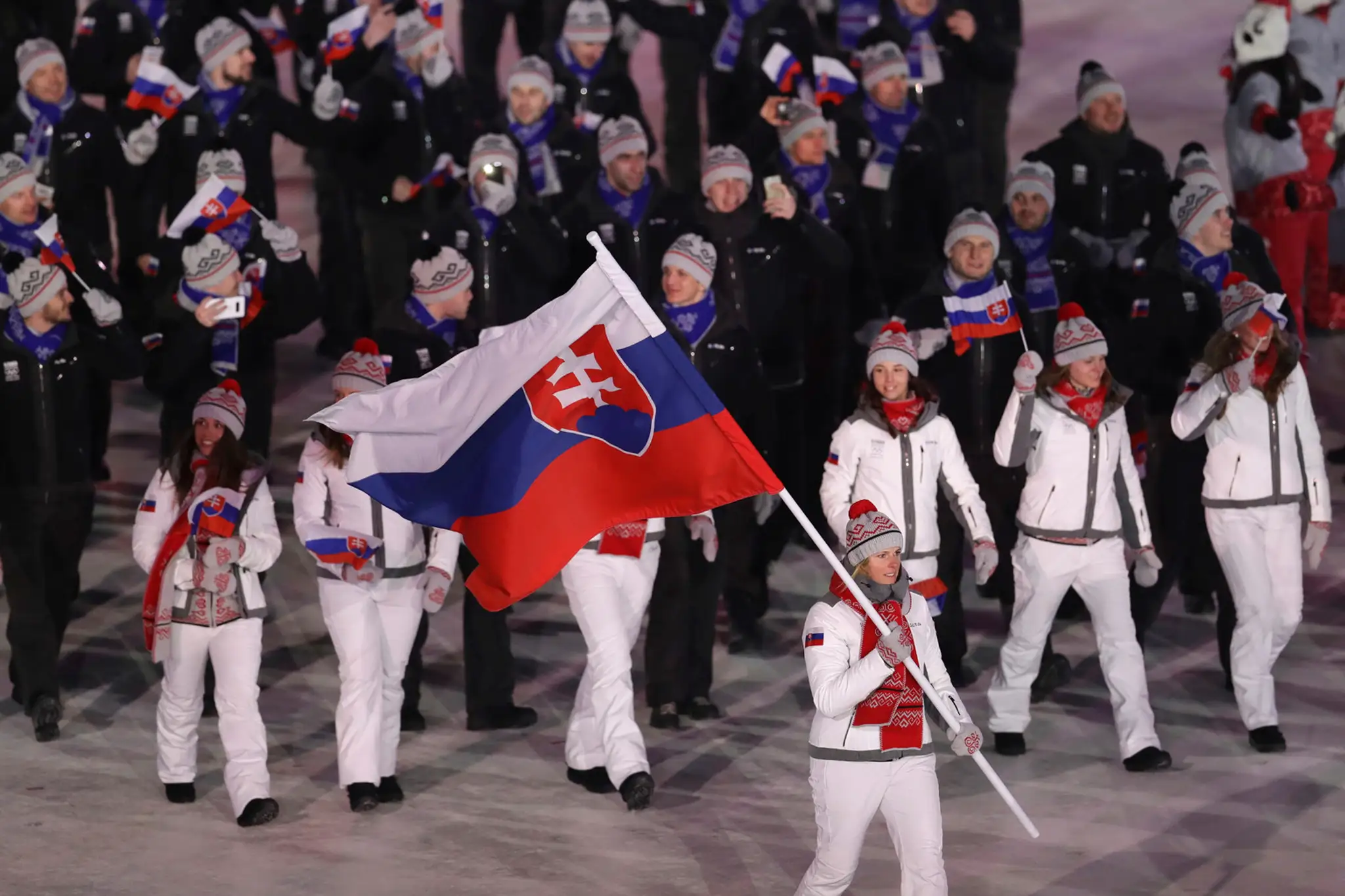 Drobnučká výprava Bermúd na otváracom ceremoniáli ZOH 2018.