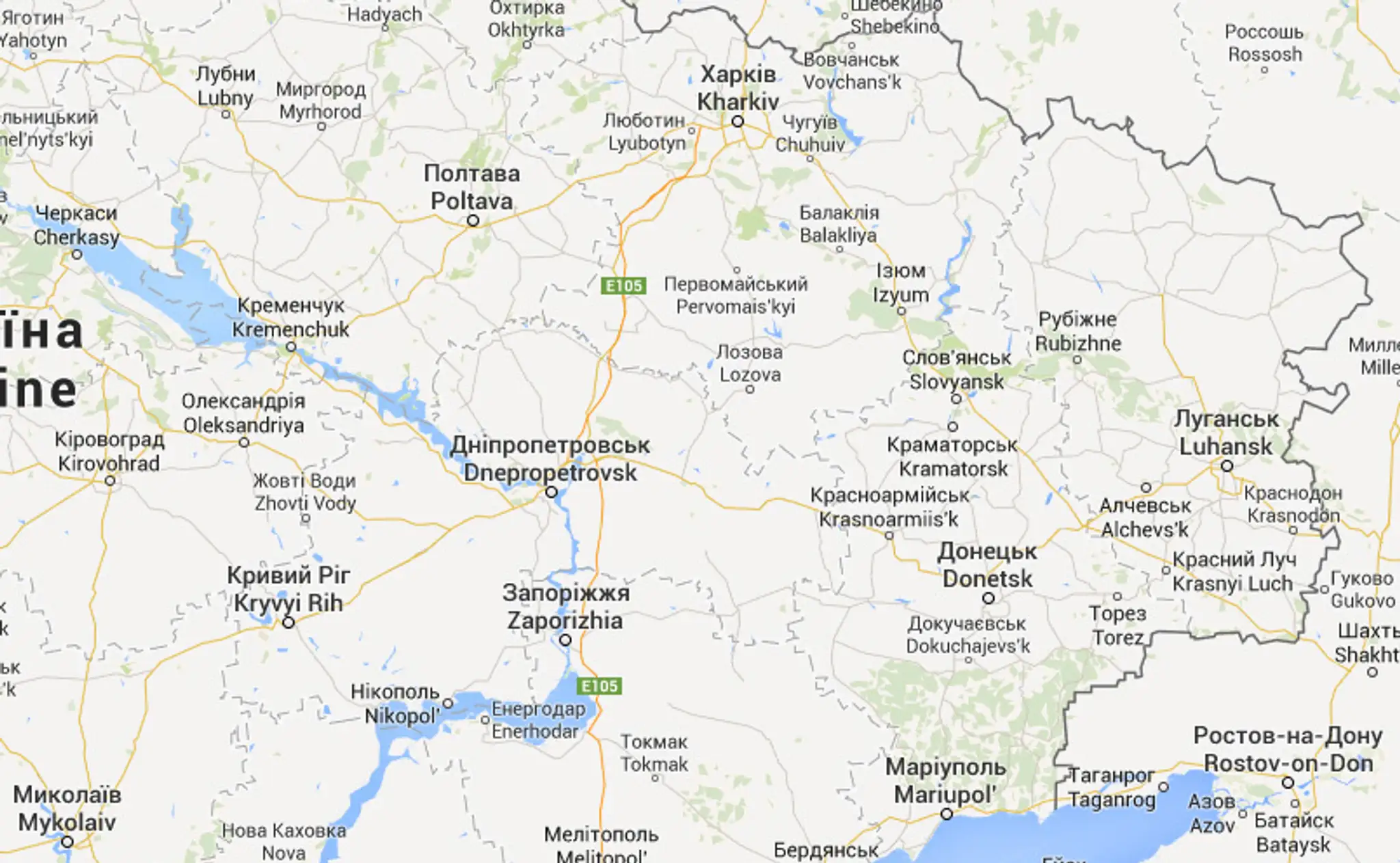 Ukrajina, mapa