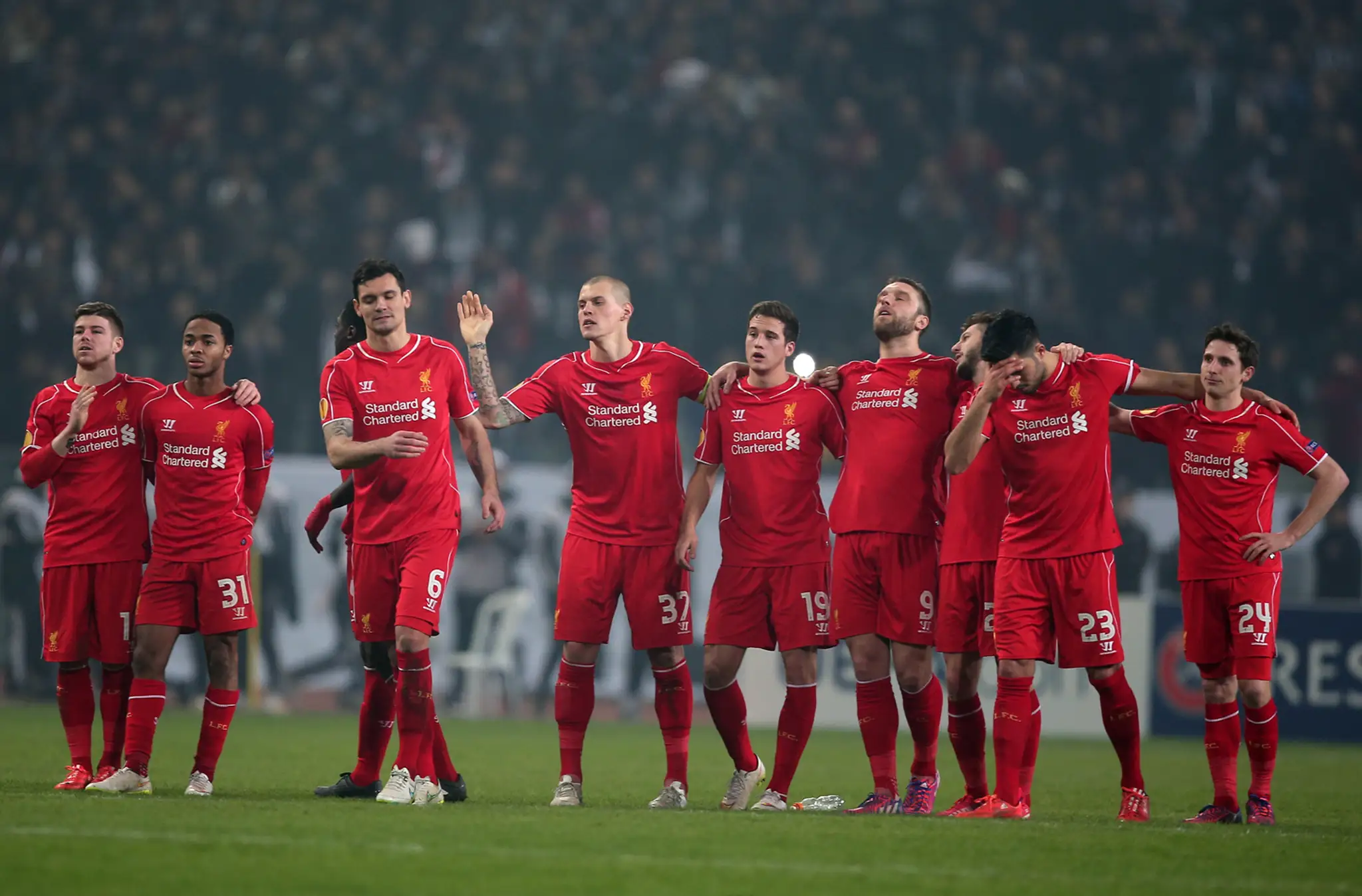 Martin Škrtel so spoluhráčmi sa lúčia s Európskou ligou