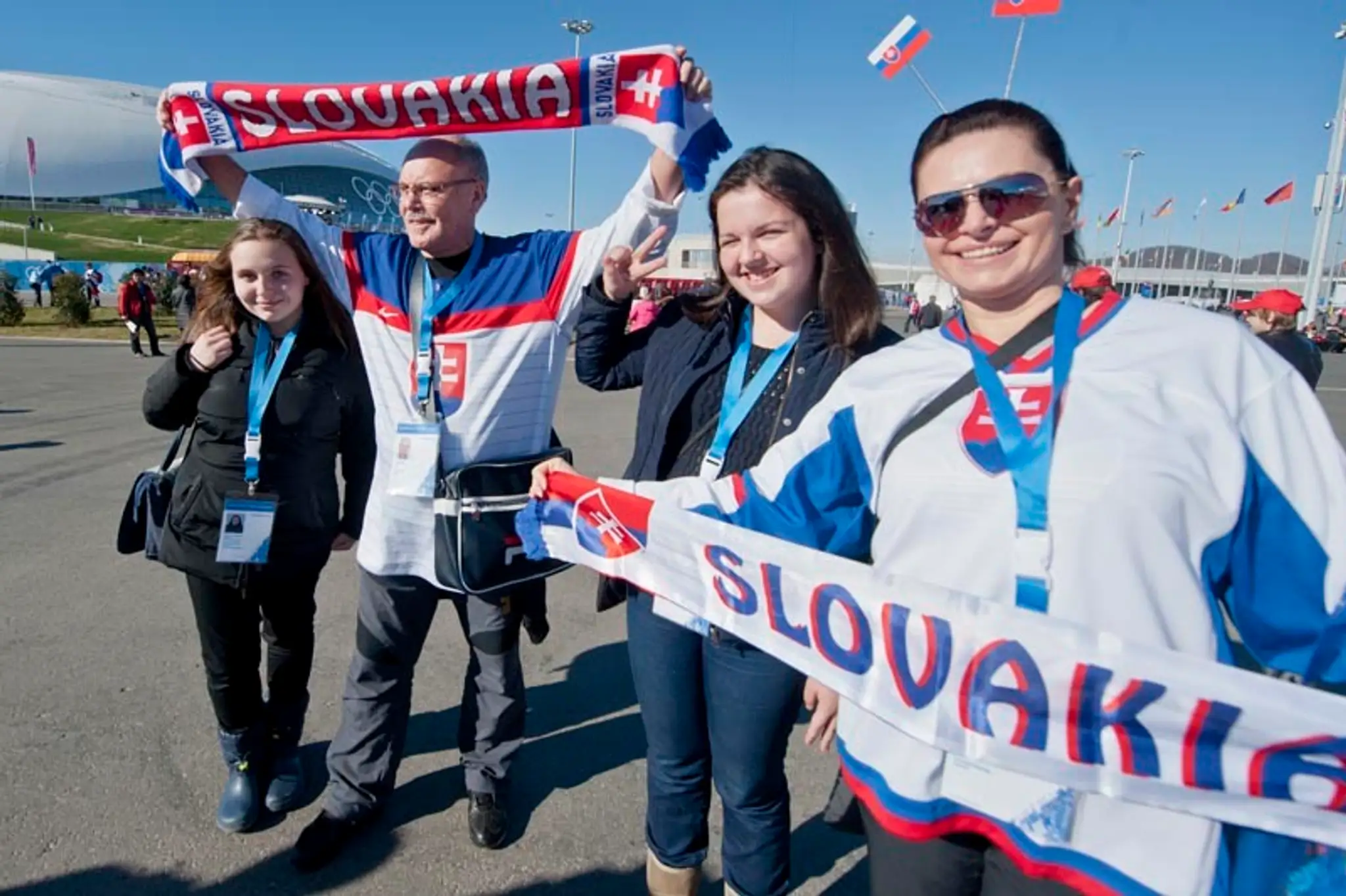 Slovenskí fanúšikovia v Soči.