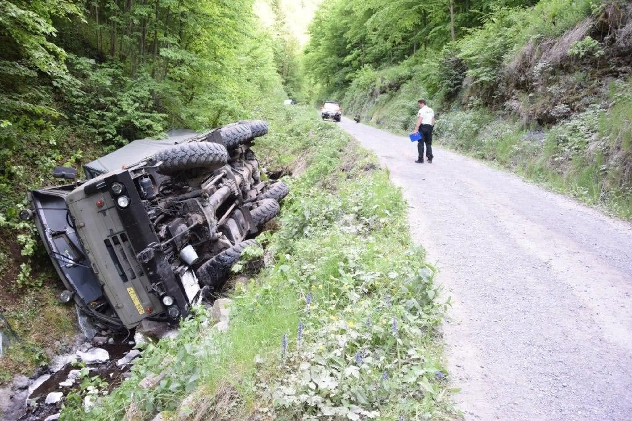 Havarovaná vojenská Tatra