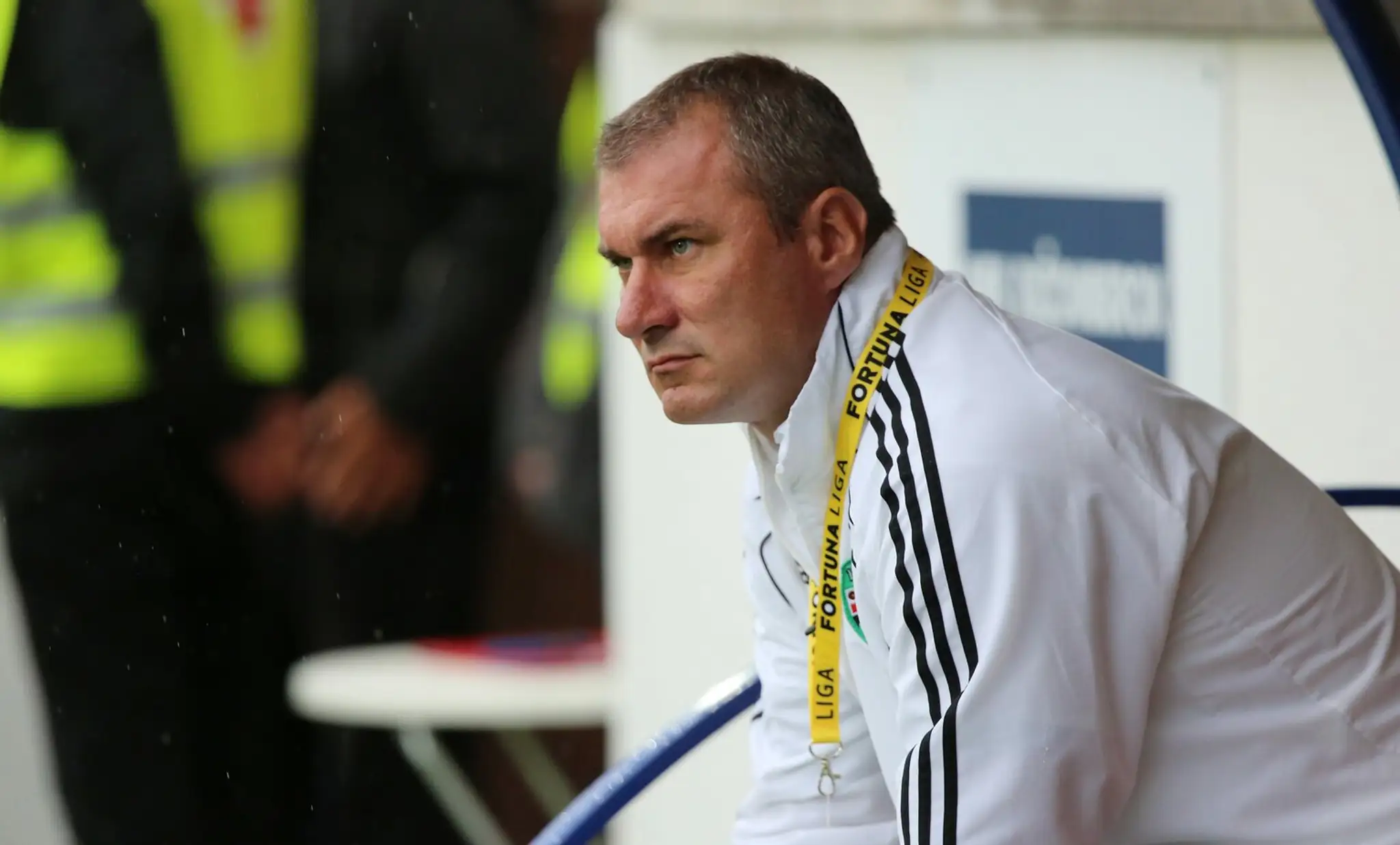 Tréner Prešova Stanislav Varga počas zápasu medzi MFK Ružomberok a 1. FC Tatran Prešov.