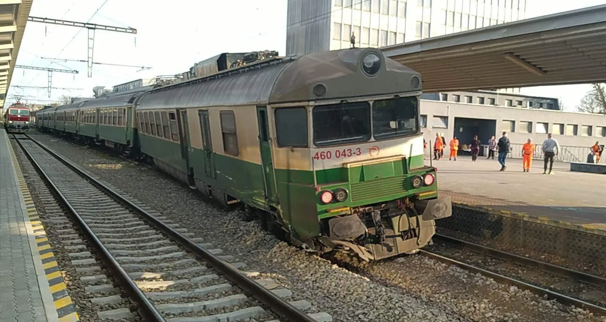 Vykoľajený vlak v Košiciach.