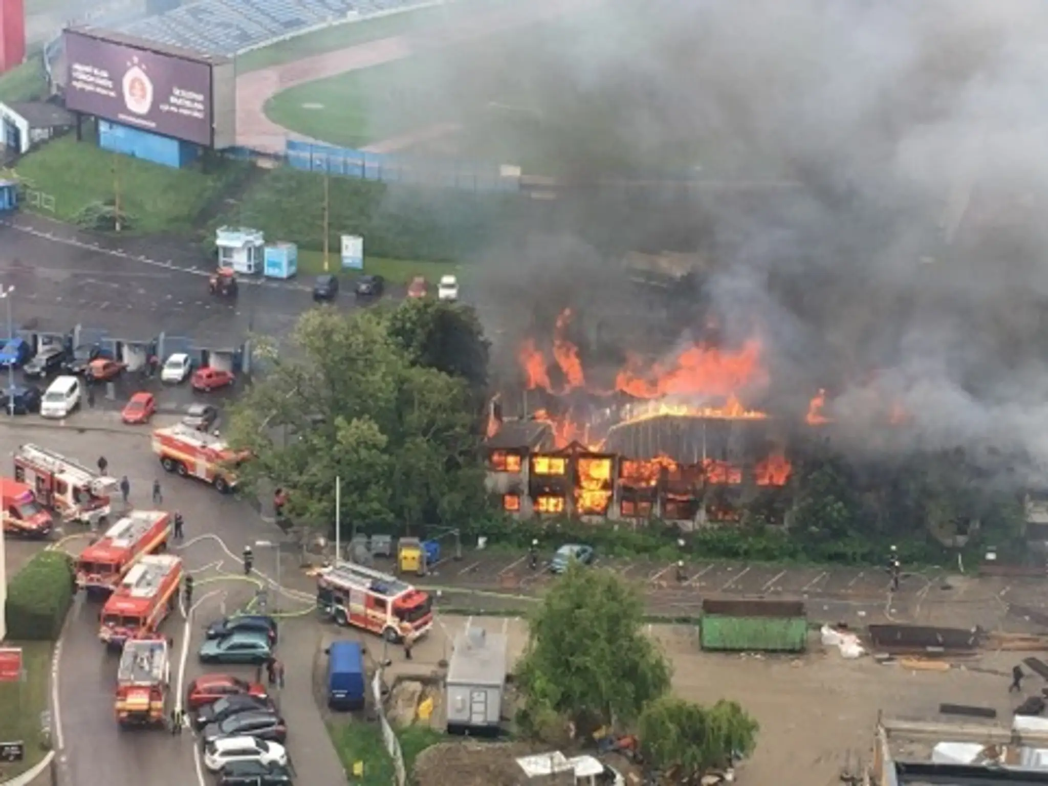 Požiar v bratislavskom Novom meste.