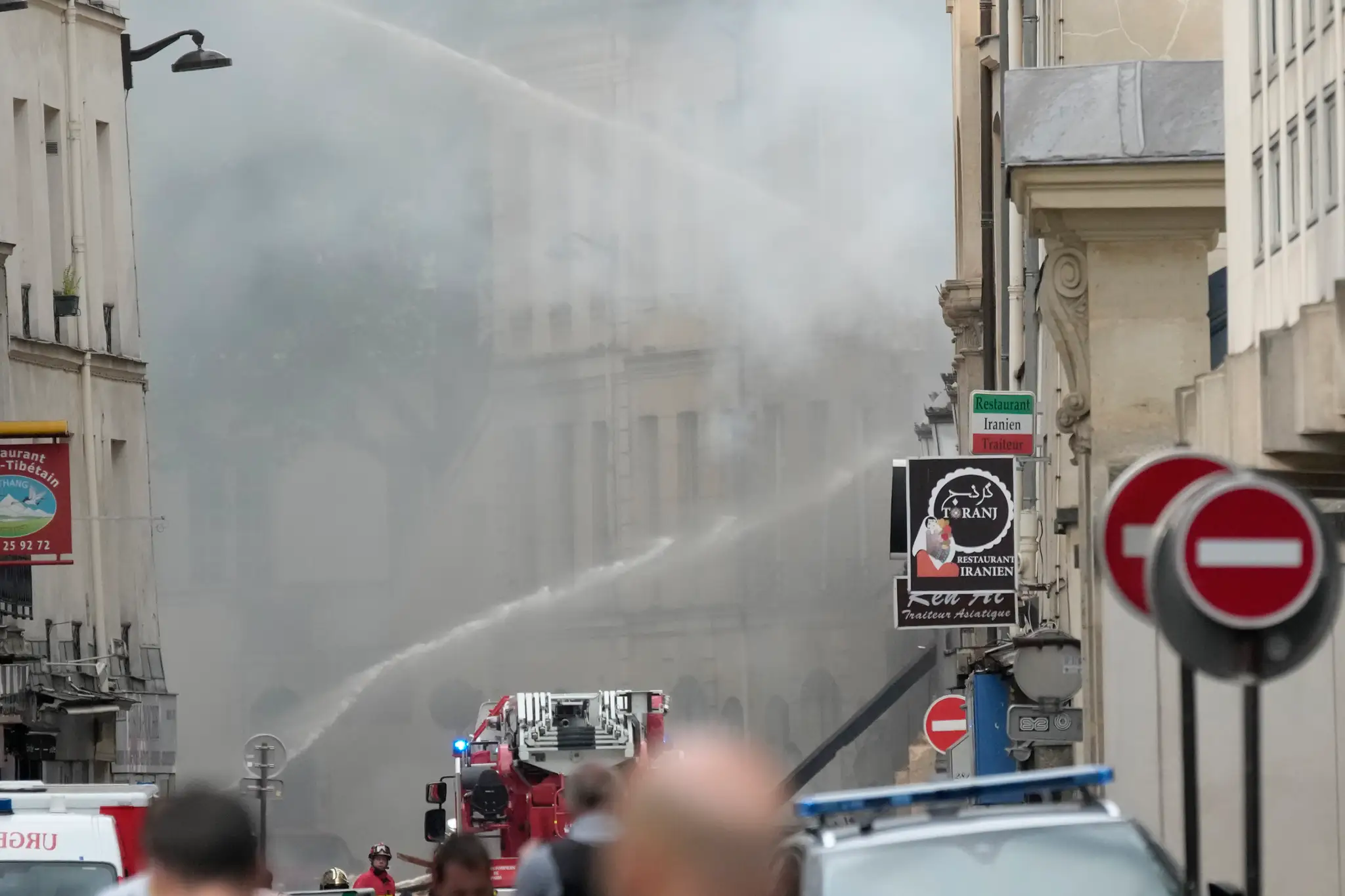 Výbuch v Paríži.