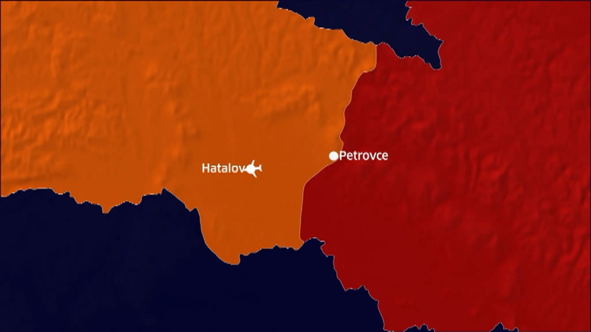 Mapa letiska v Hatalove.