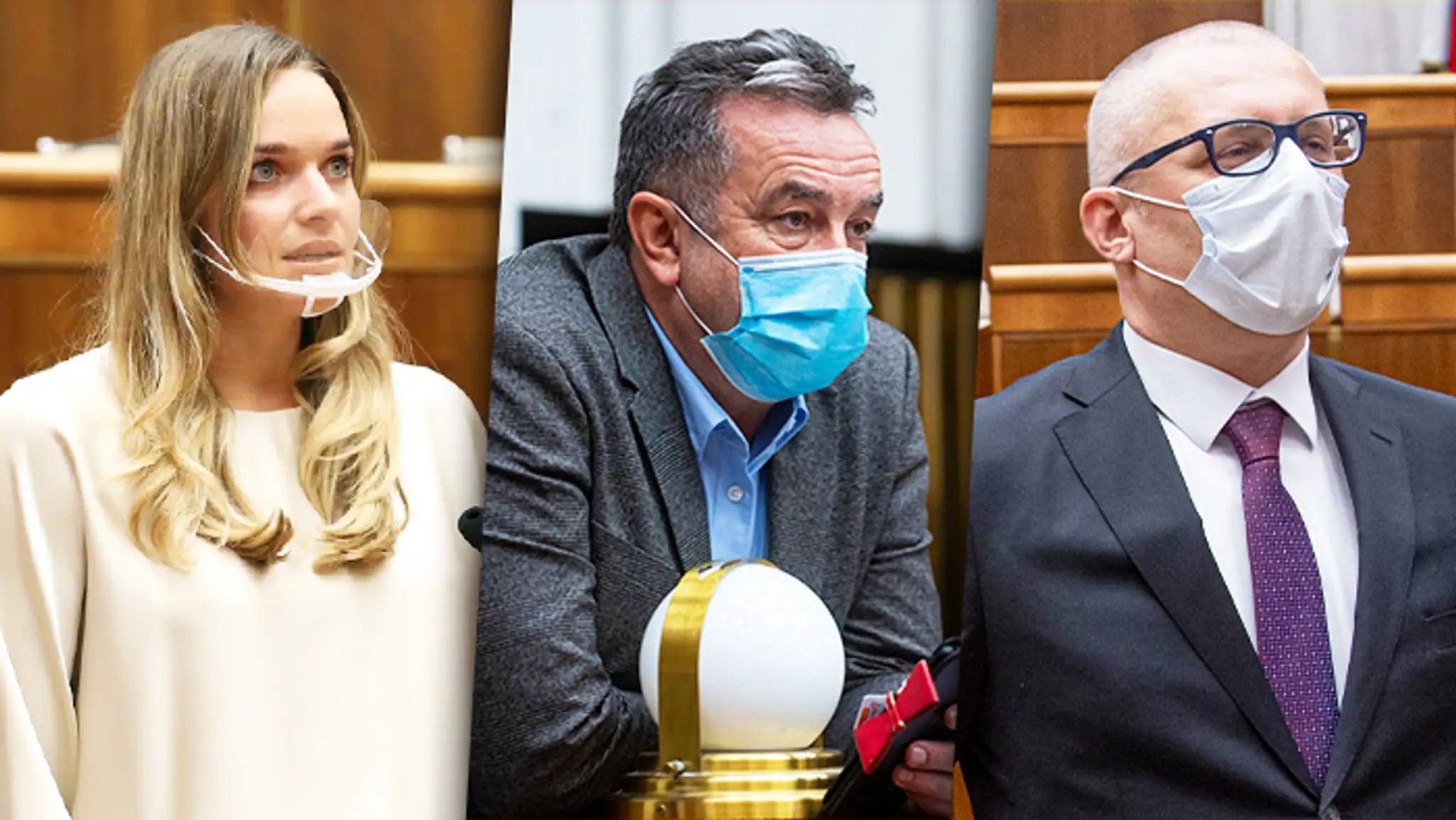Romana Tabák, Jozef Pročko a Miroslav Kollár.