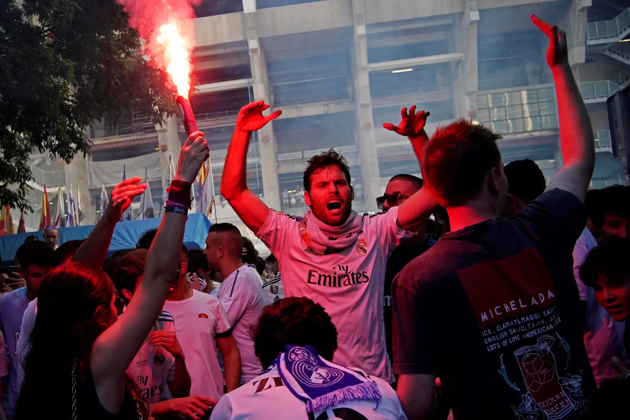 Fanúšikovia Realu Madrid.