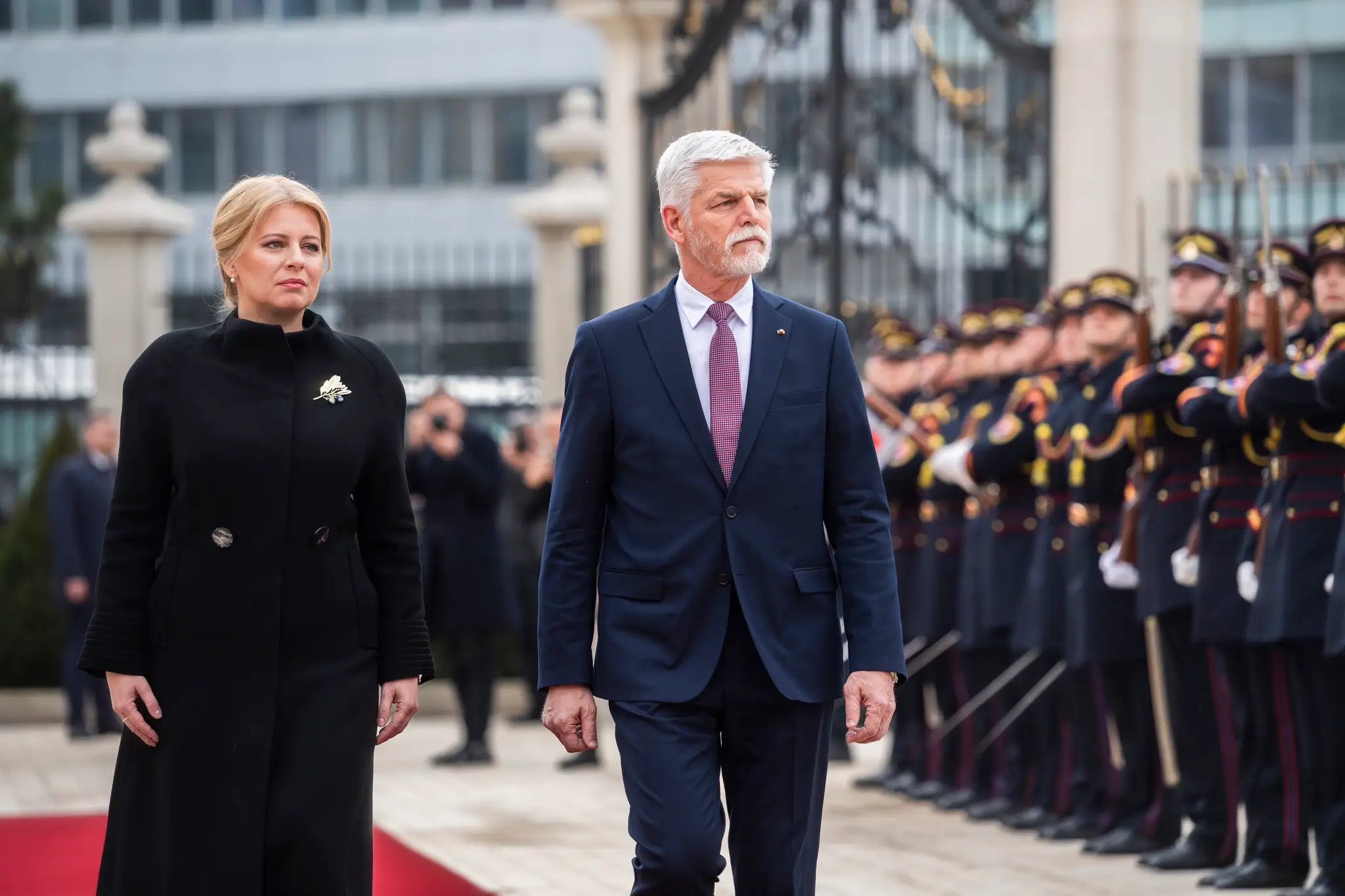 Nový český prezident Petr Pavel na návšteve Slovenska.
