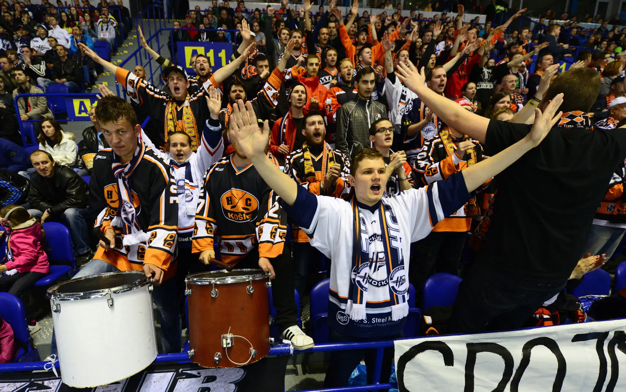 Košickí fanúšikovia na finále play off