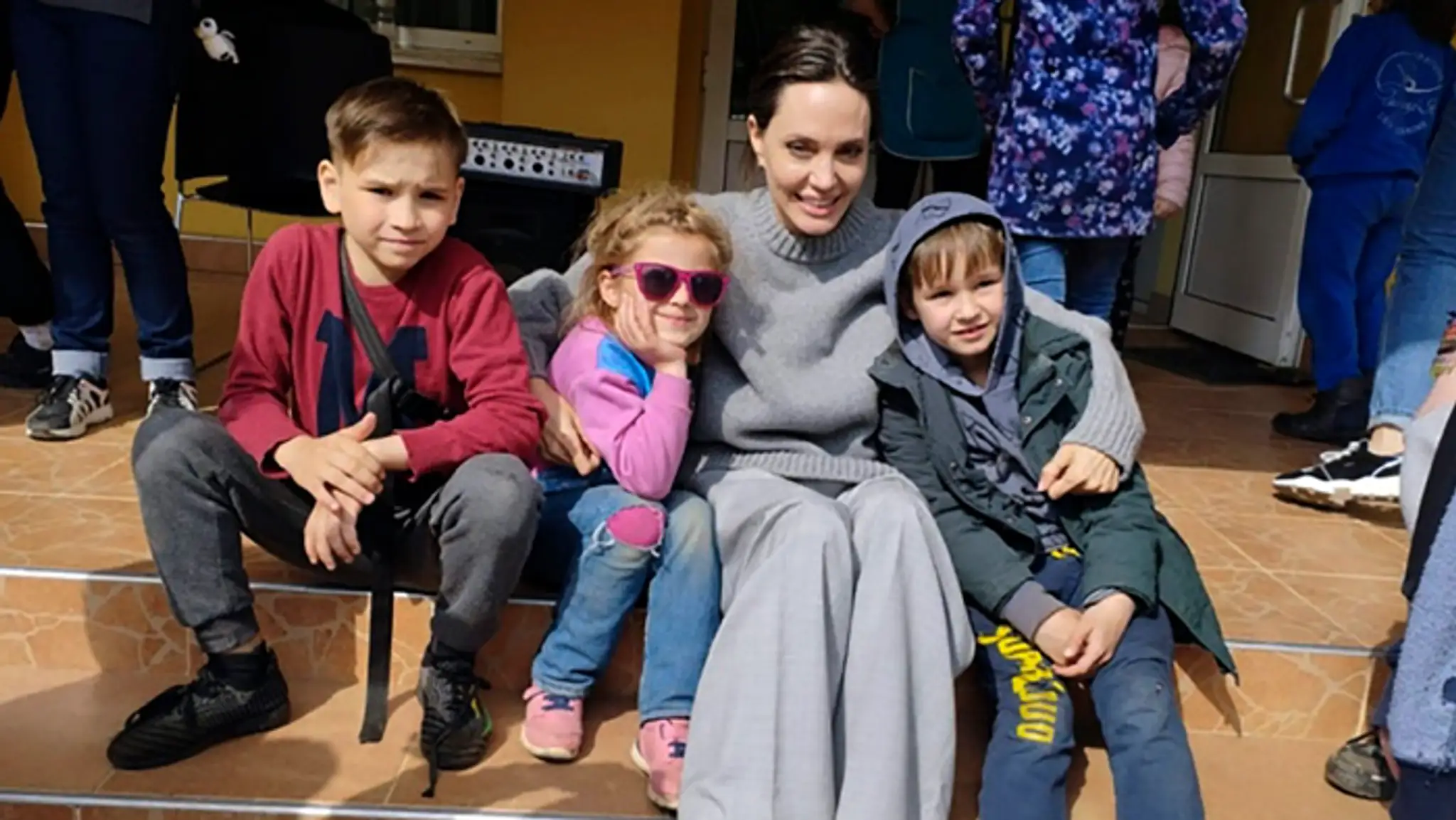 Angelina Jolie na Ukrajine.