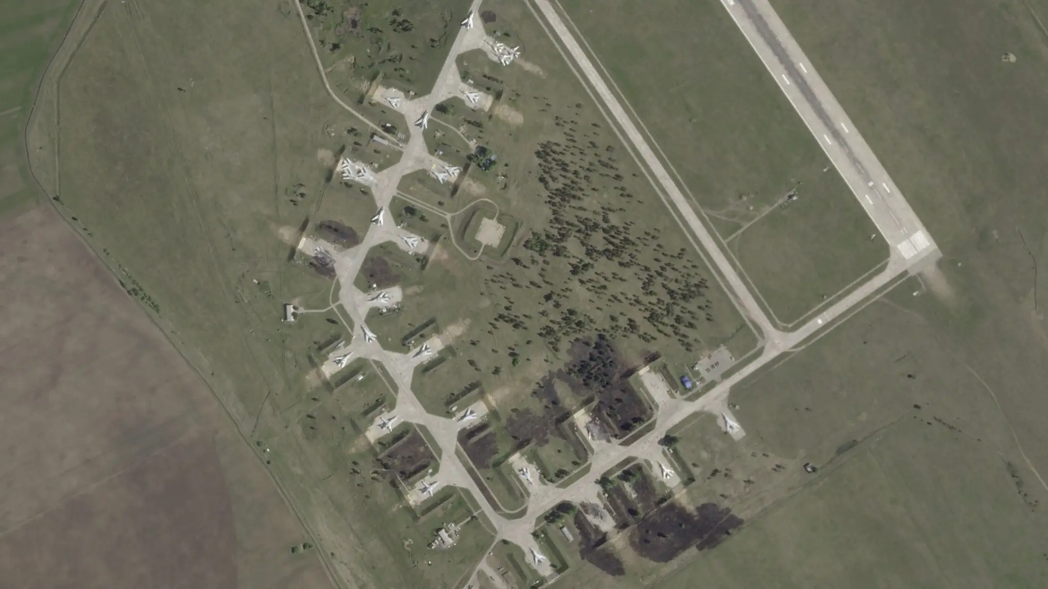 Škody po útoku ukrajinského dronu