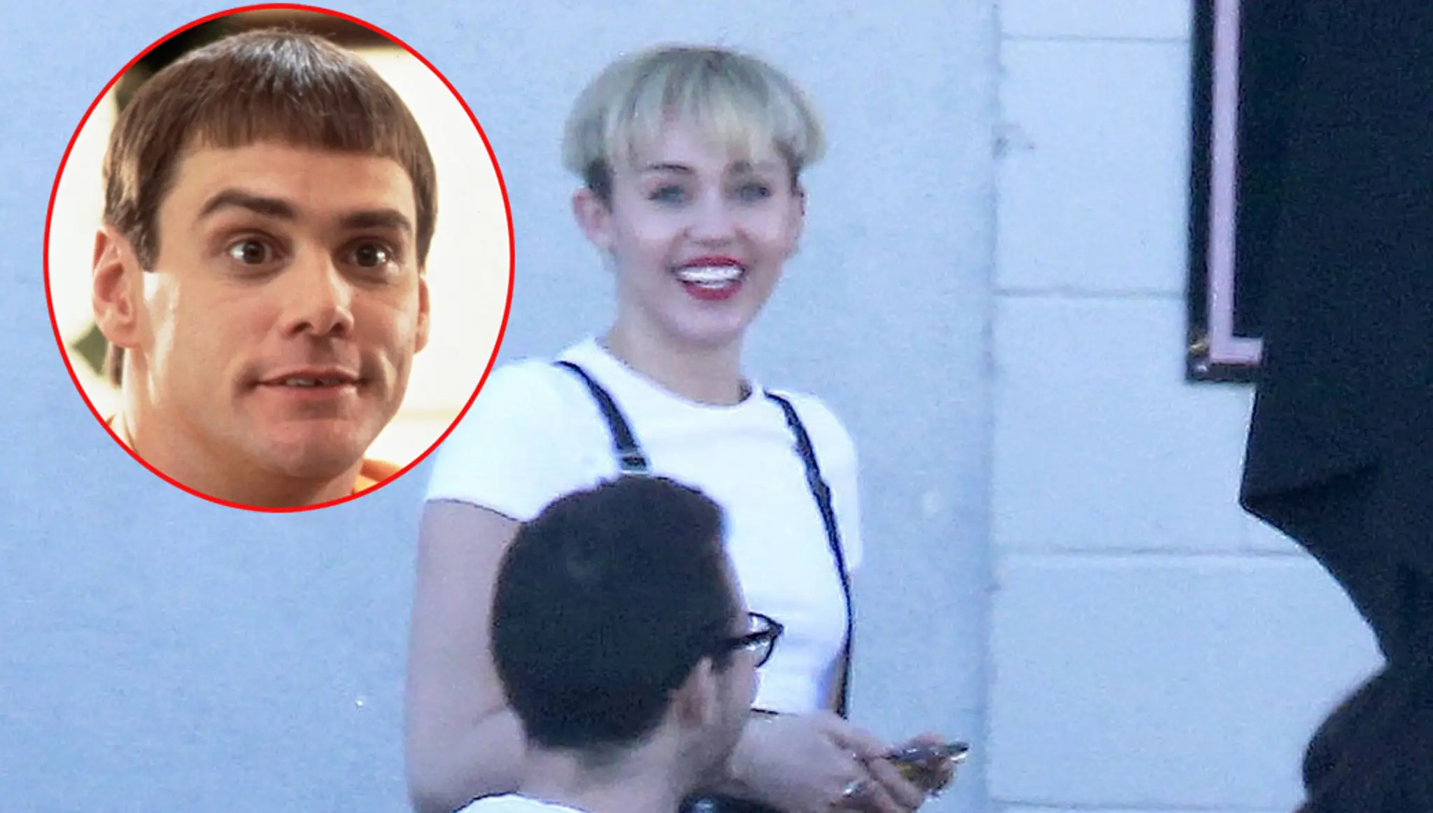 Miley Cyrus ako Jim Carey.