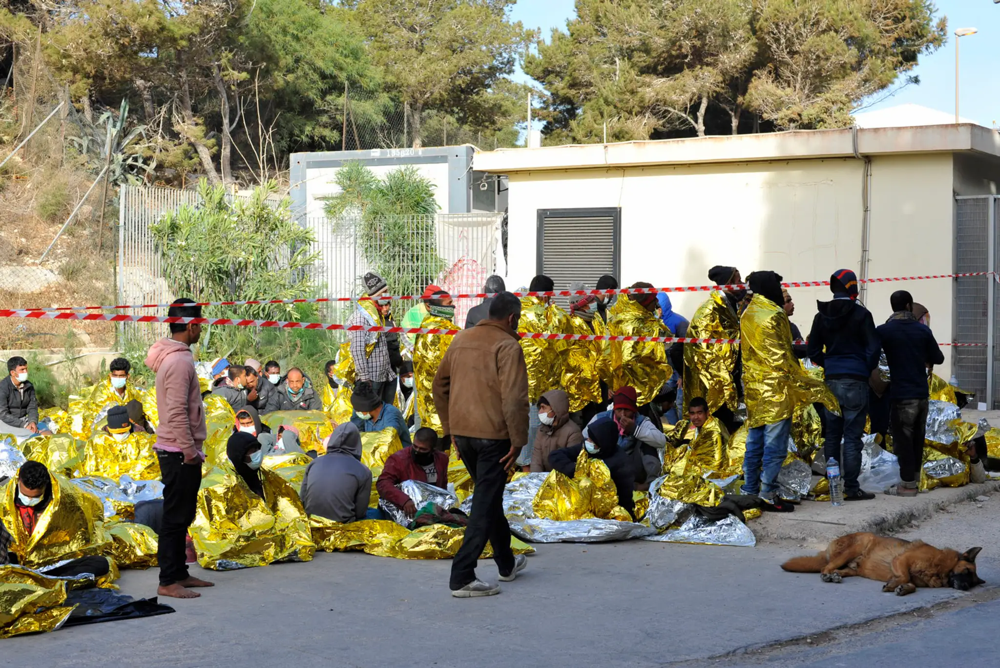 Migranti na talianskom ostrove Lampedusa.
