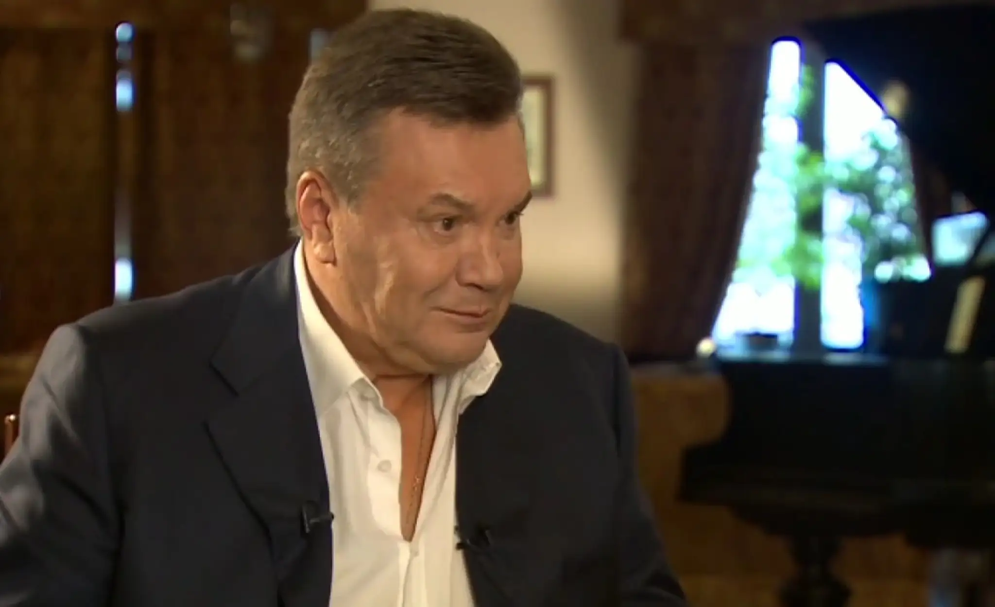 Viktor Janukovyč počas rozhovoru pre BBC