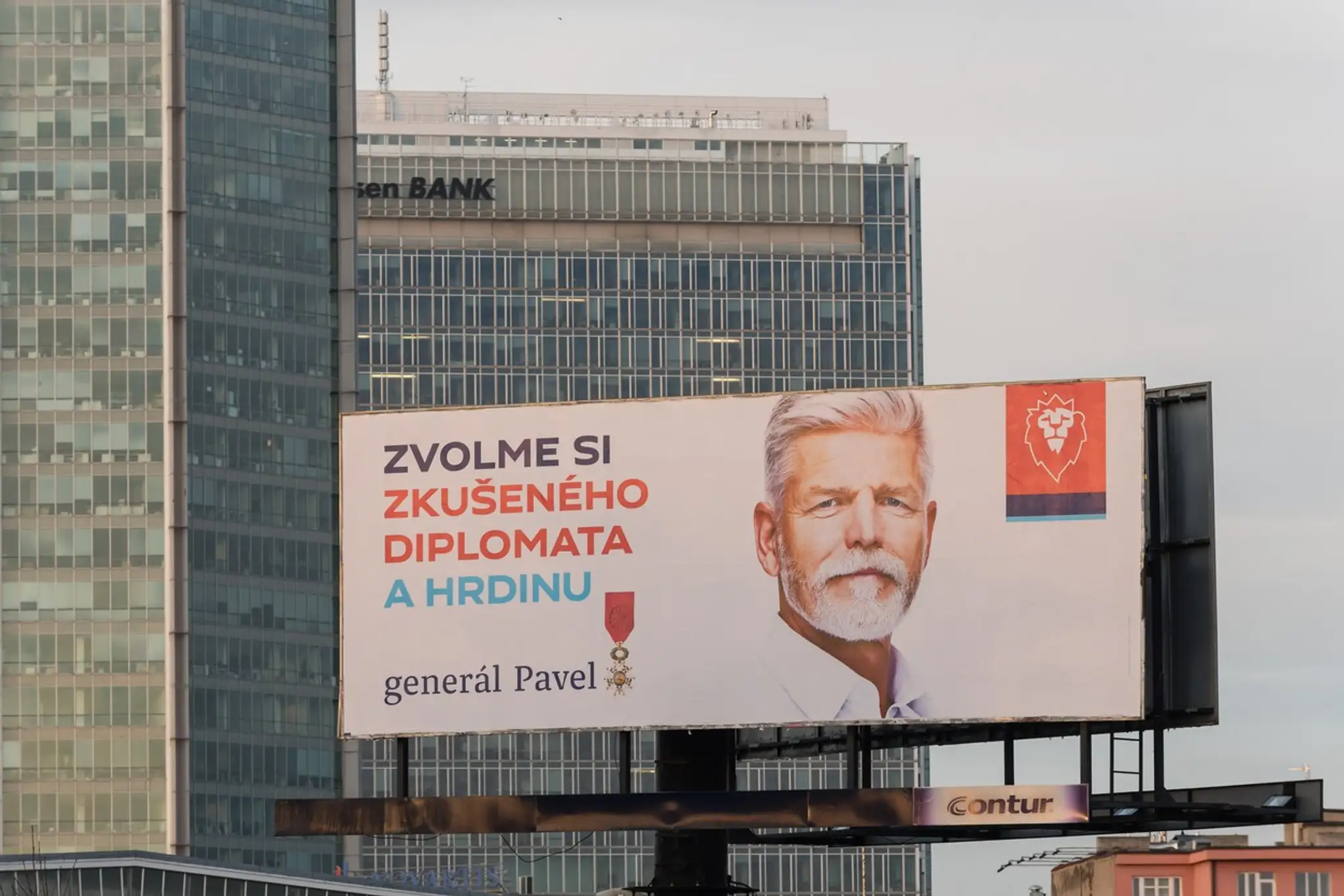 Predvolebný bilbord Petra Pavla, ktorý nasadili pred 2. kolom prezidentských volieb.