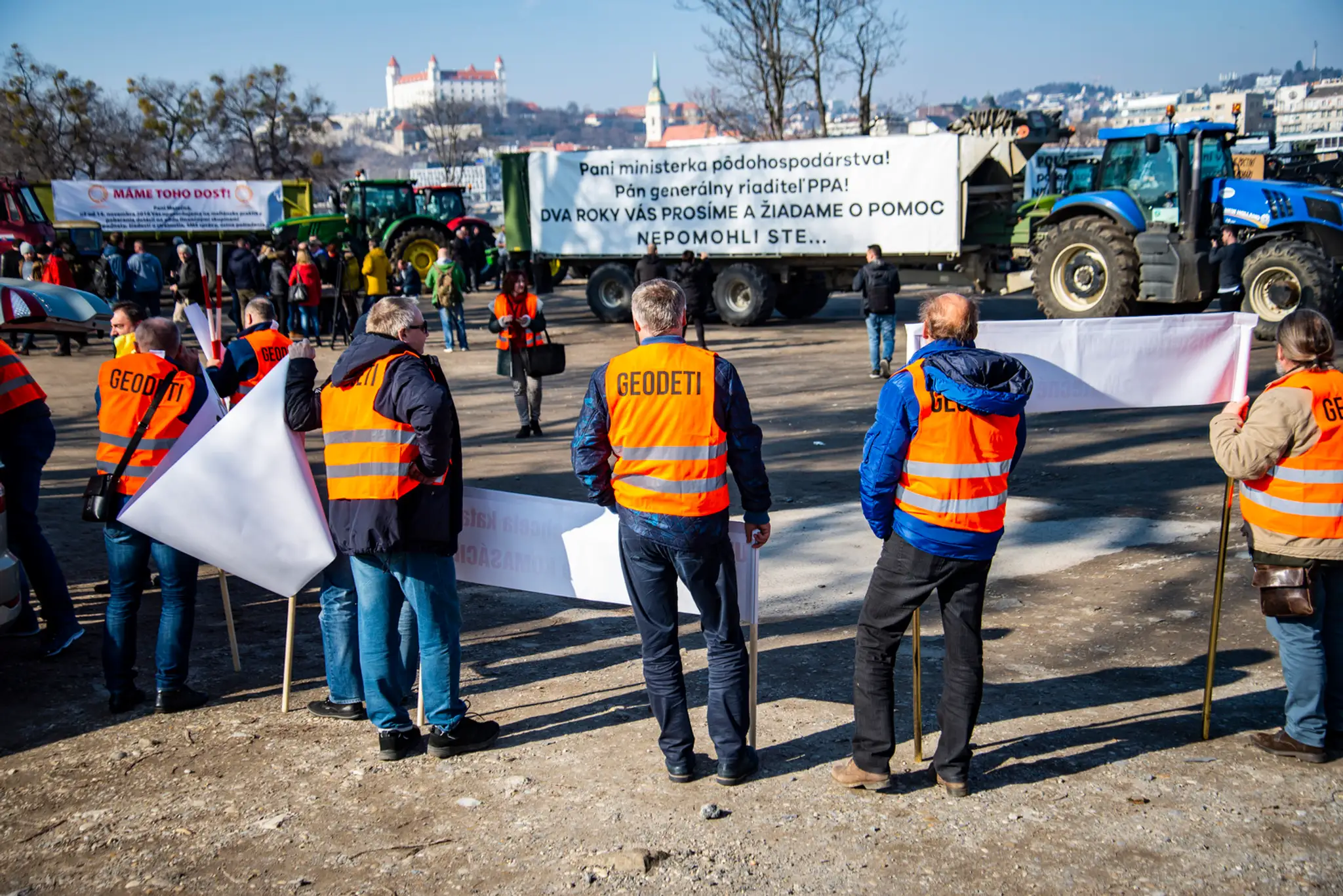 Protest farmárov.