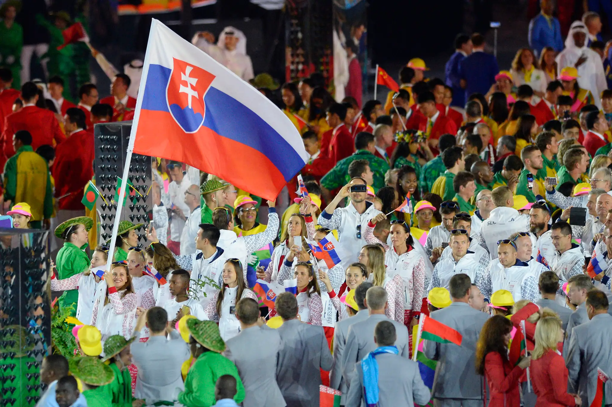 Slovenská výprava na otváracom ceremoniáli OH v Riu.