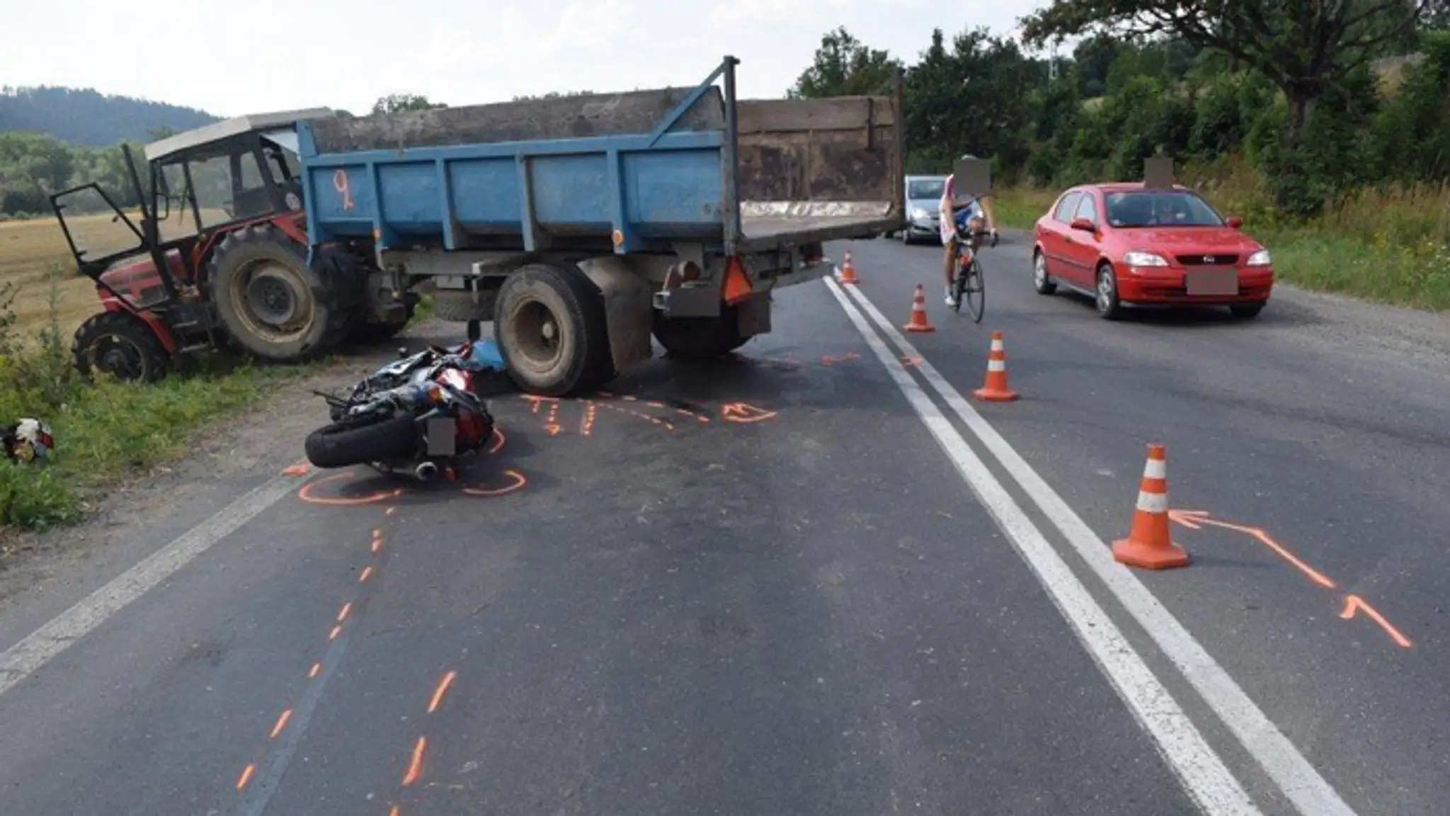 Tragická nehoda motorkára.
