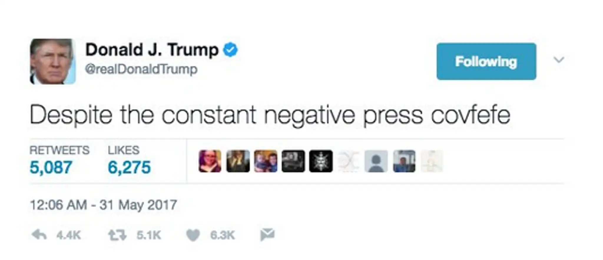 Nezrozumiteľný tweet.